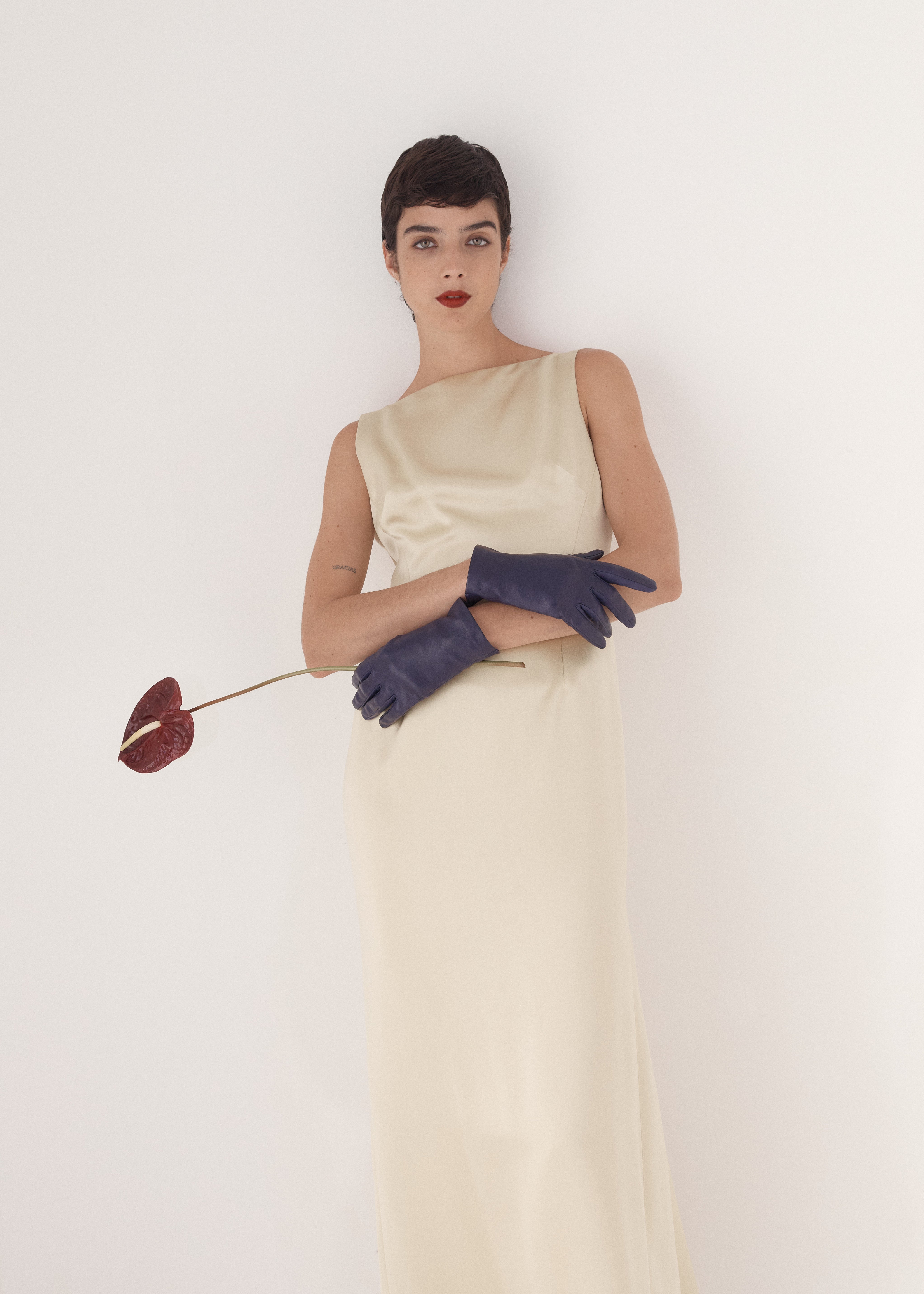 90s Nicole Miller Pure Silk Citrus High Neck / Backless Gown
