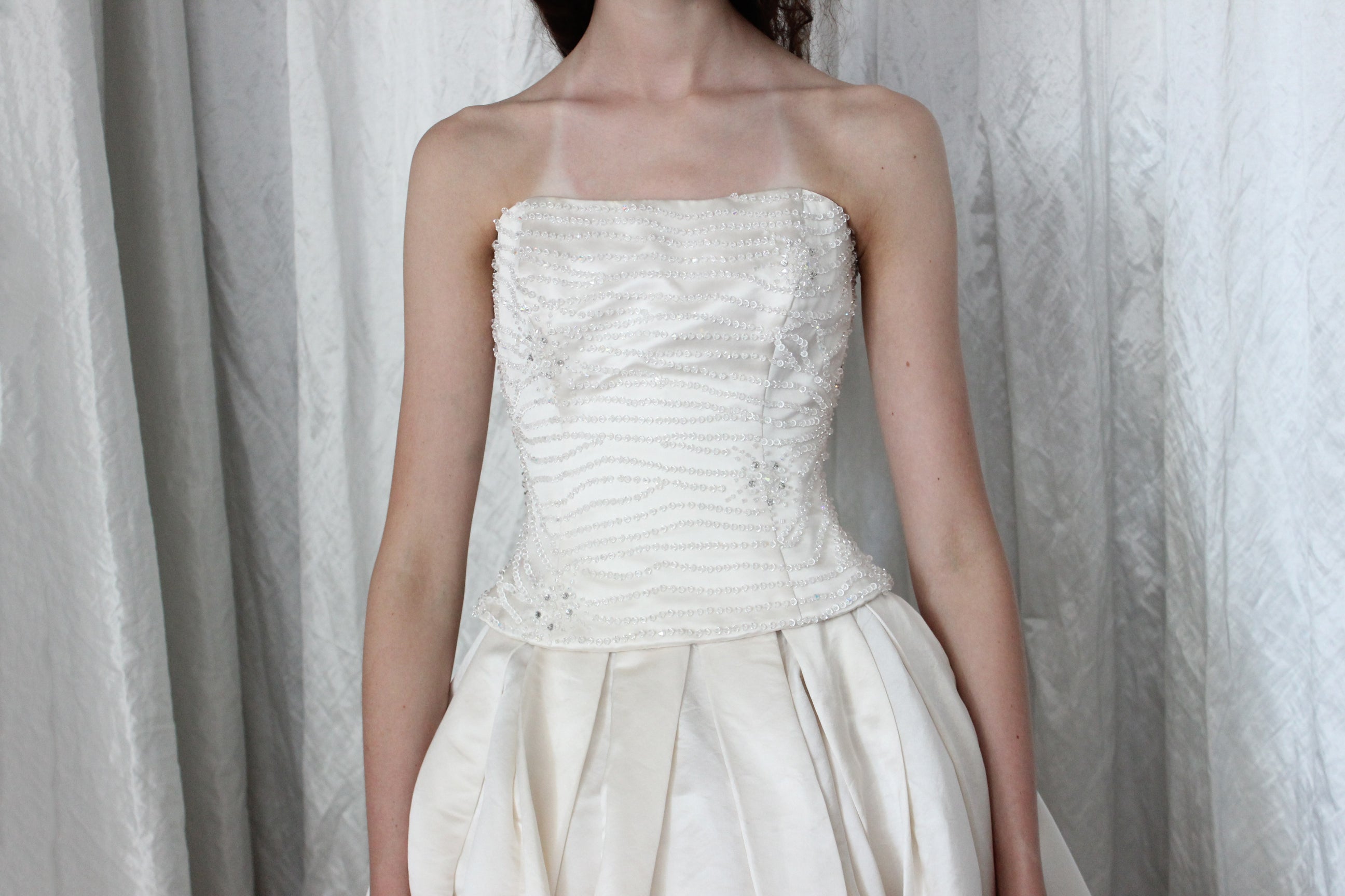 90s Duchess Silk Two Piece Corset & Skirt Set