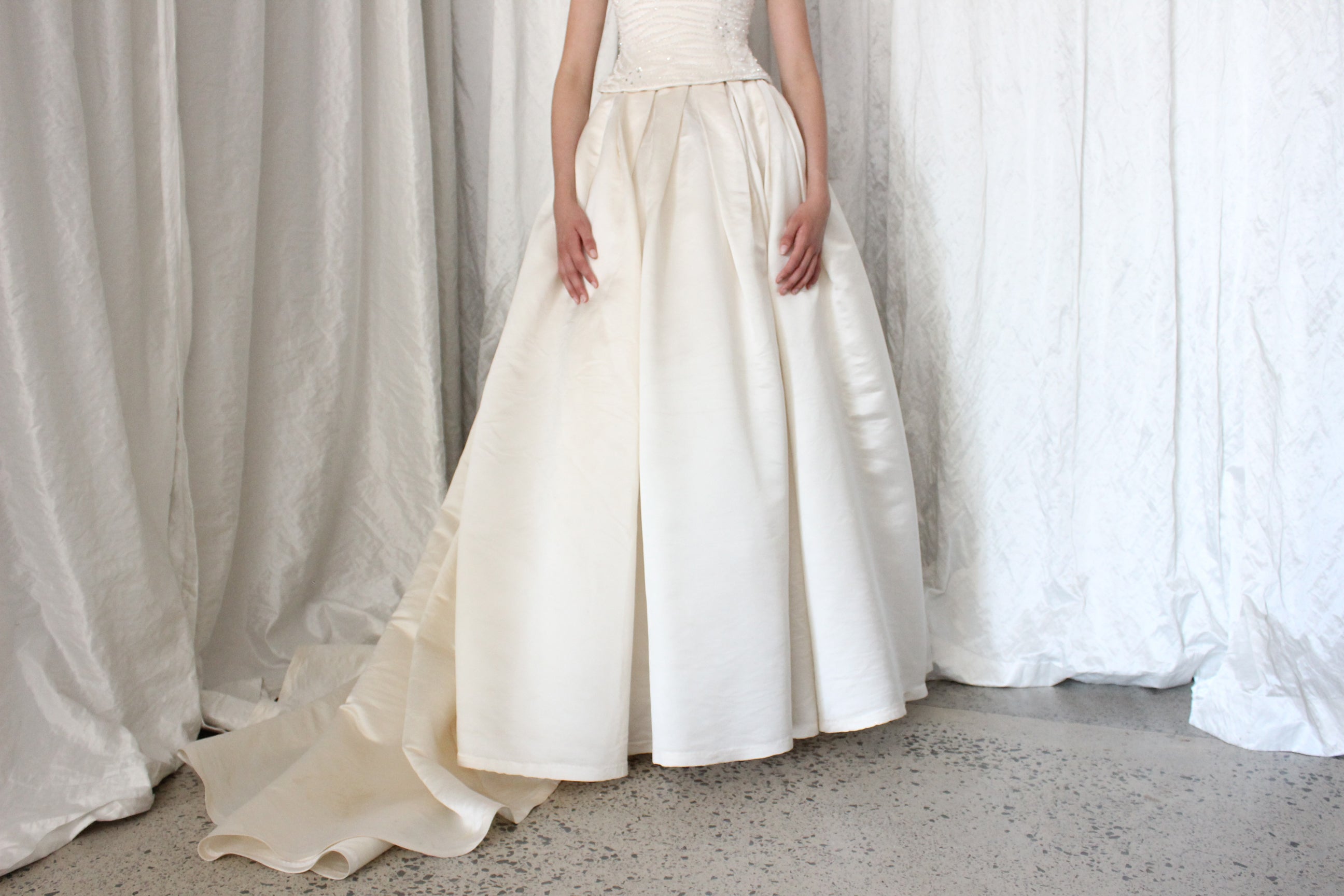 90s Duchess Silk Two Piece Corset & Skirt Set