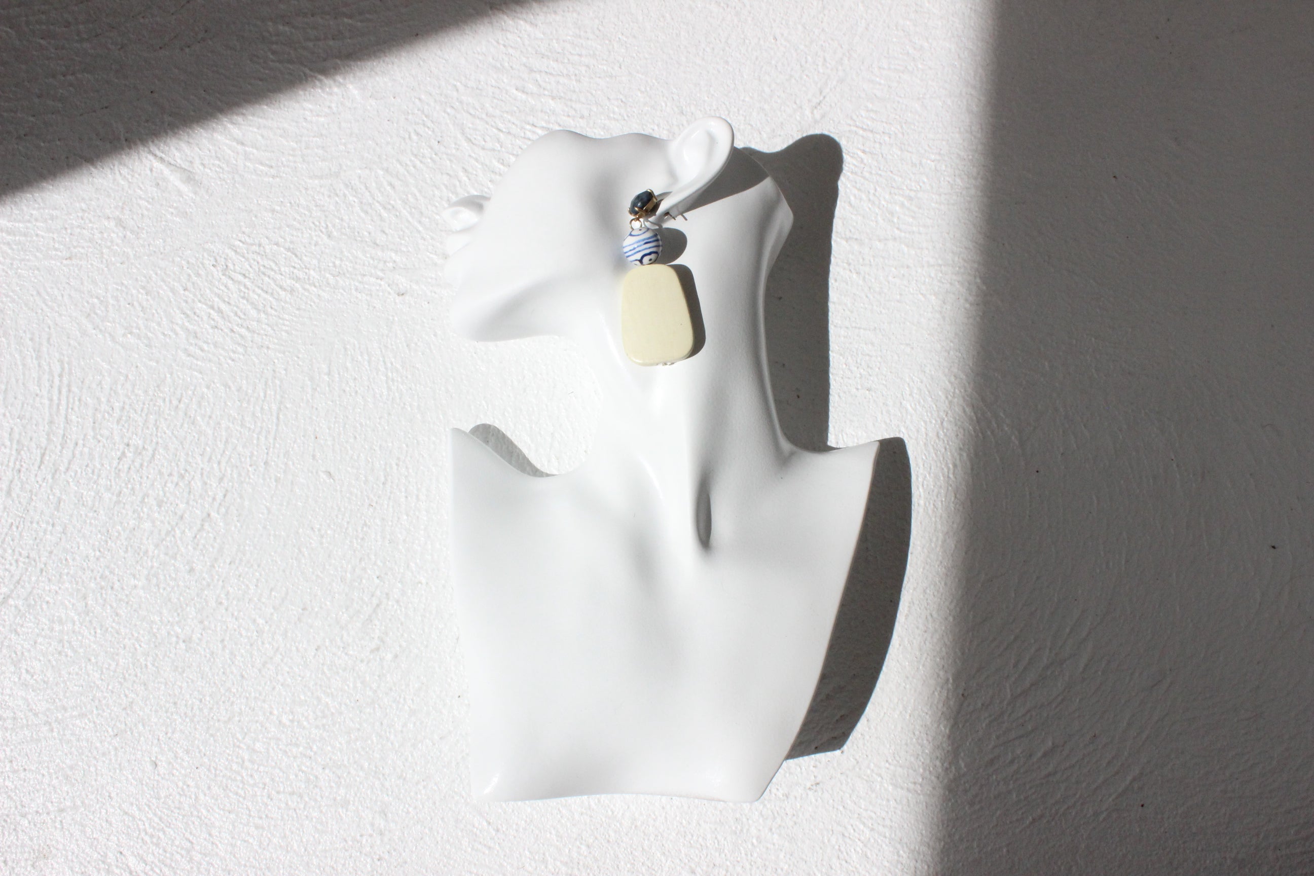 FOUND IN GREECE 90s Hand Painted Abstract Earrings