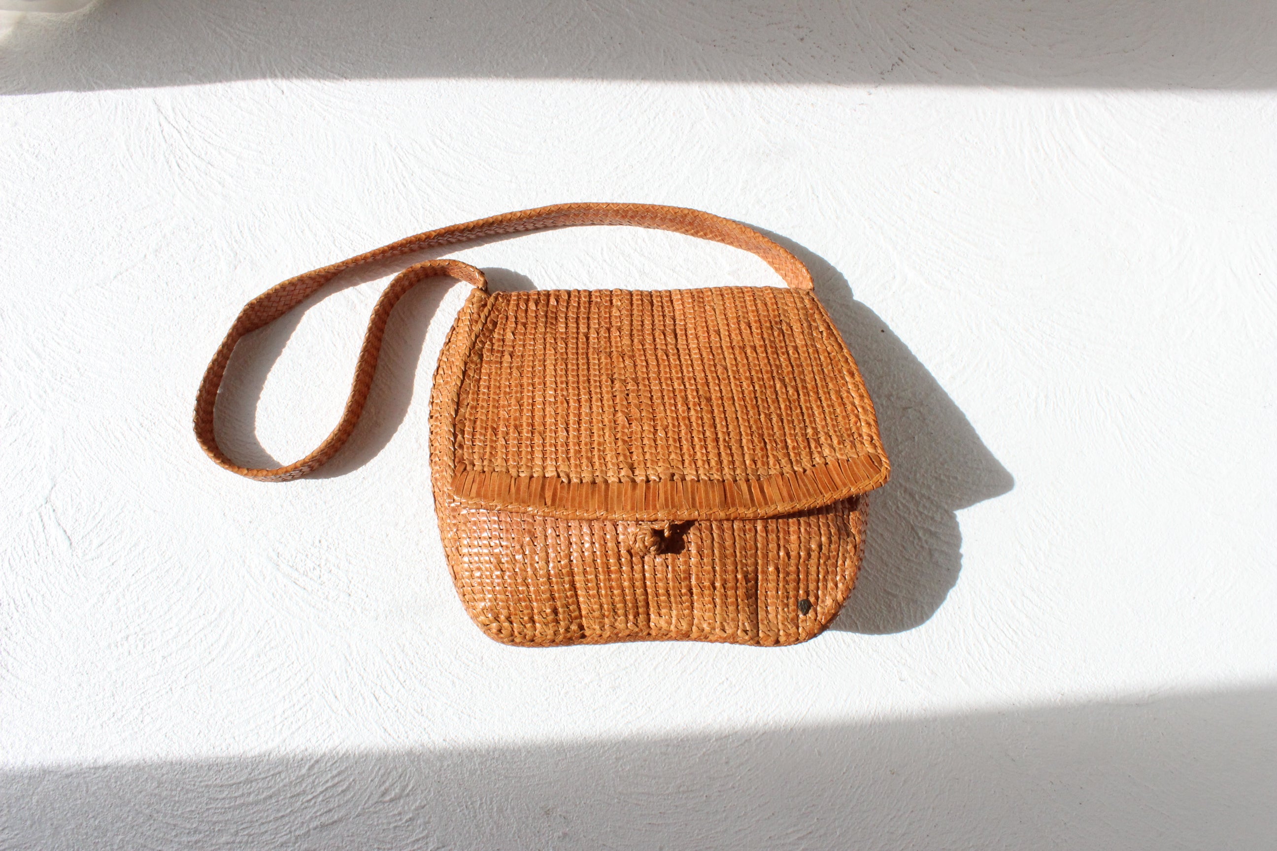 2000s Helen Kaminski Handcrafted Woven Leather Bag