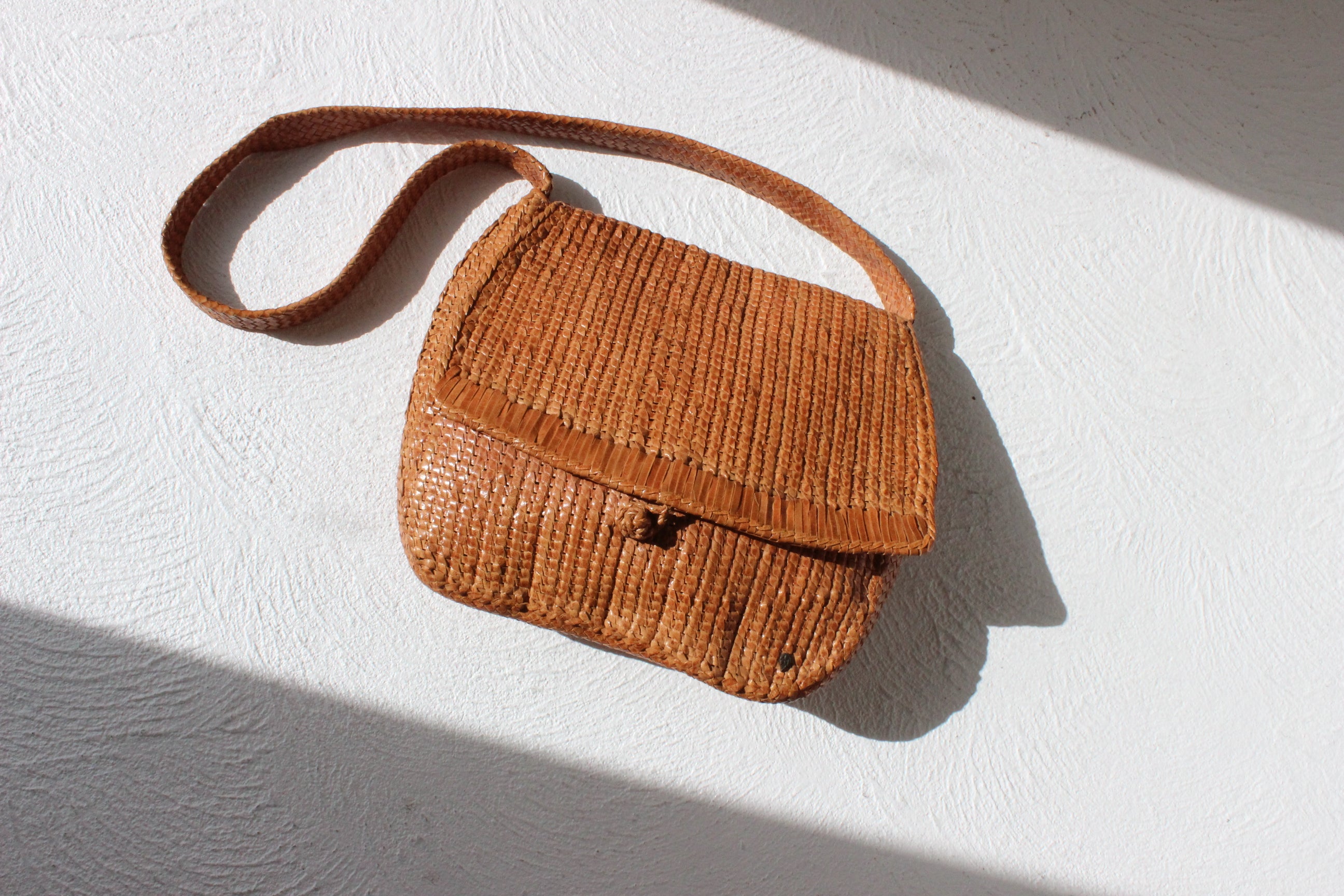 2000s Helen Kaminski Handcrafted Woven Leather Bag
