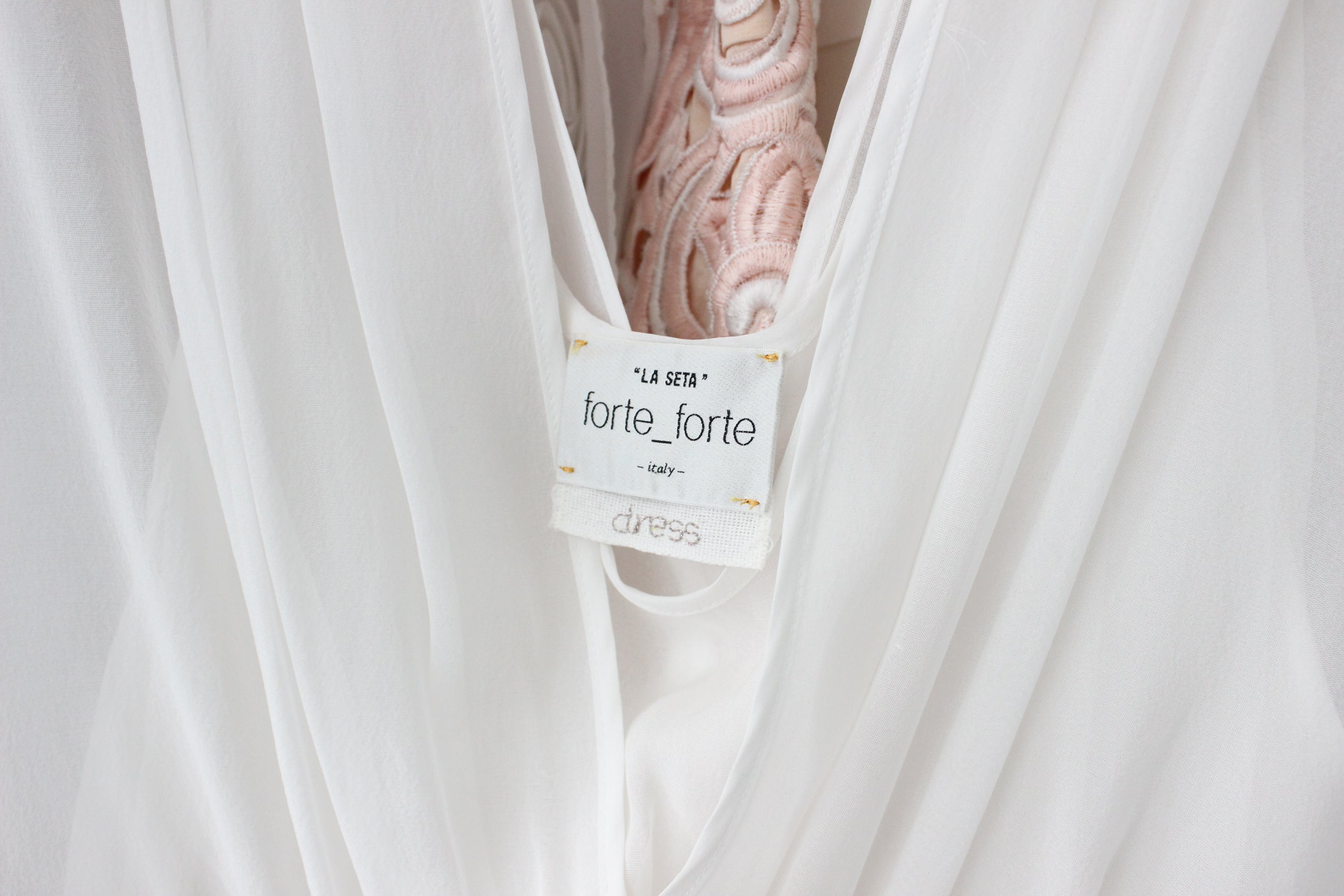 Contemporary Italian Designer Forte Forte Wispy White Silk Gown