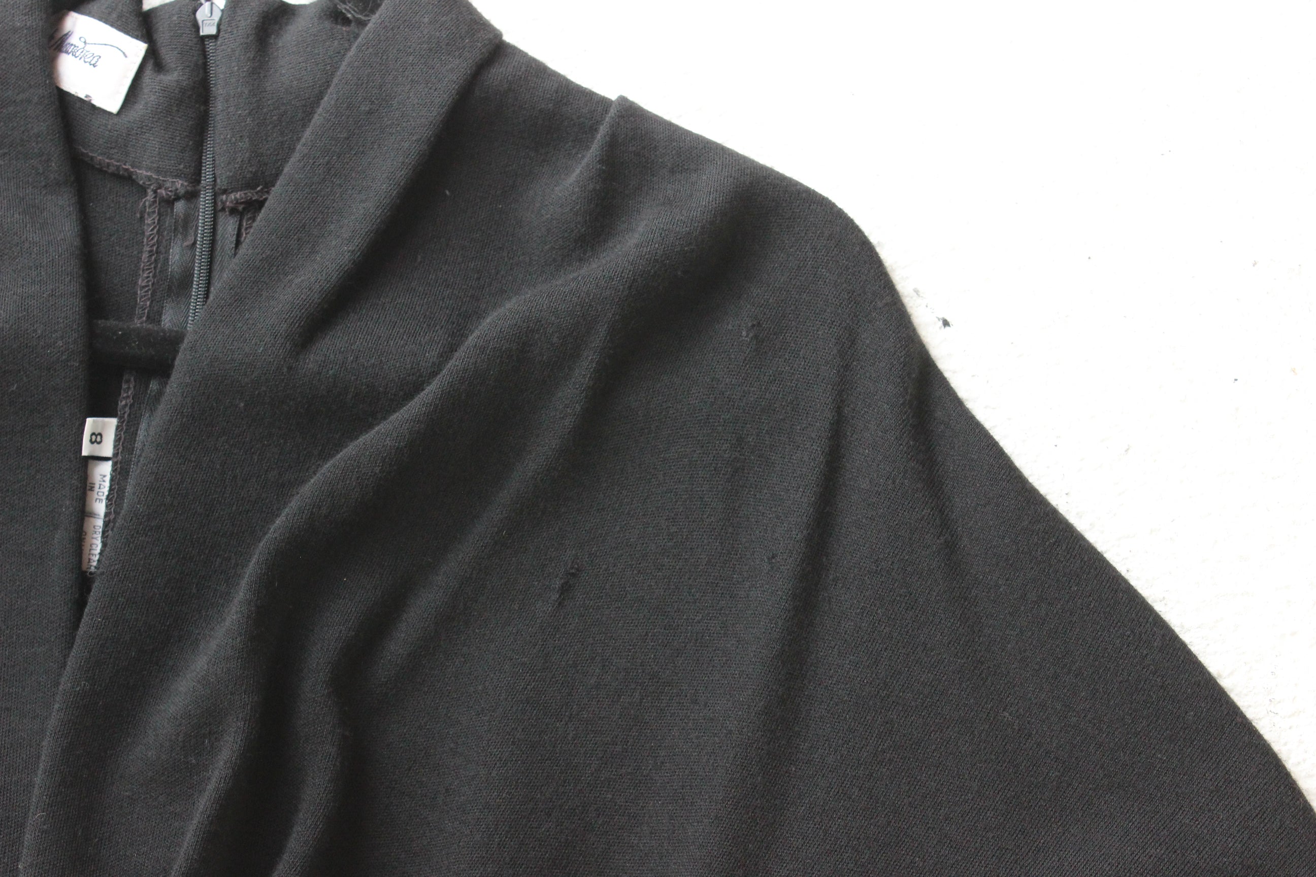 80s Black Knit & Gold Lamé Disco Dress