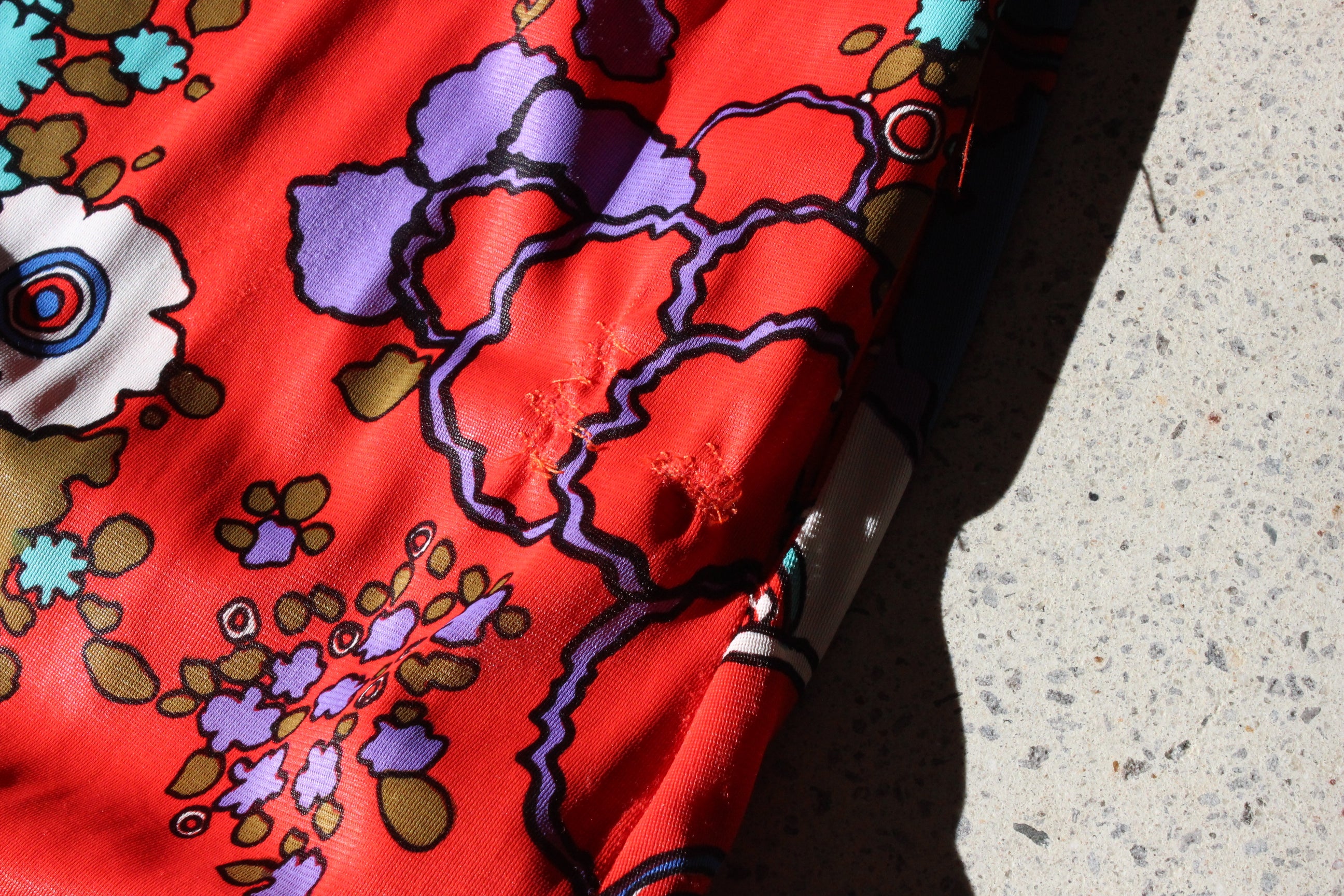 Funky 70s Vibrant & Poppy Psychedelic Dress