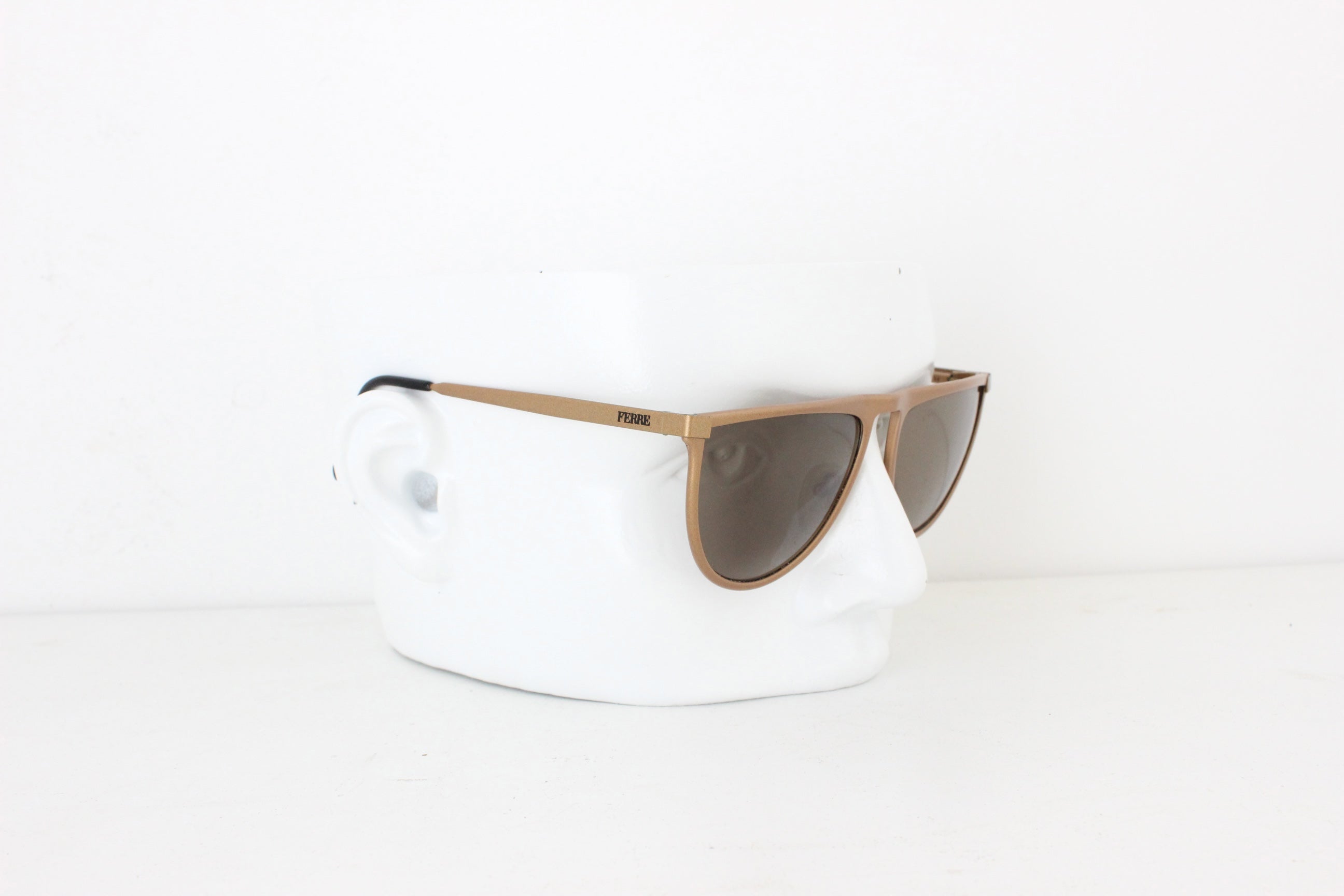 Vintage GIANFRANCO FERRE 80s Matte Bronze Sunglasses