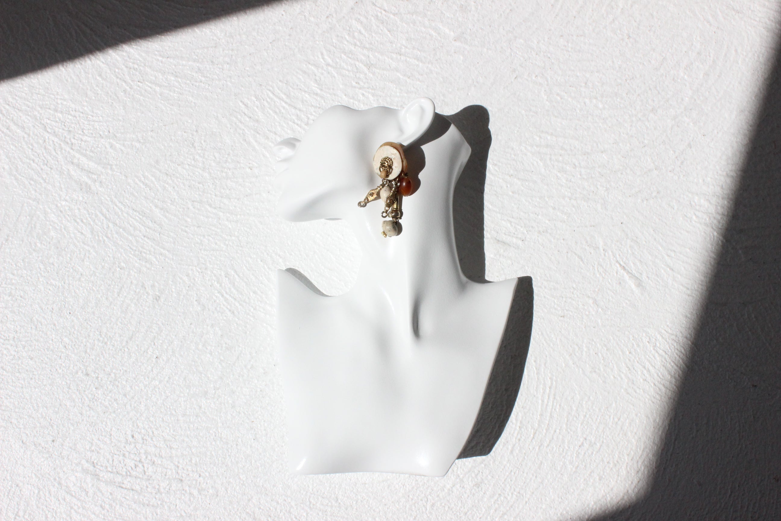 80s Funky Arty Abstract Dangly Clip On Earrings
