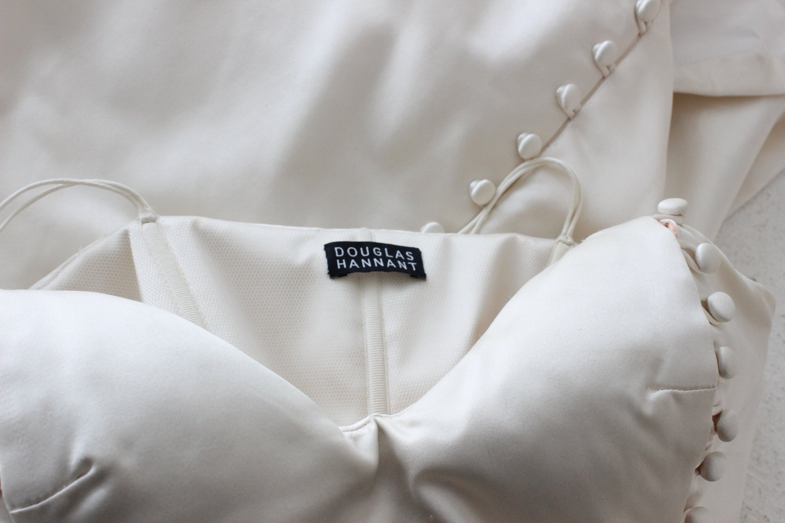 2011 Douglas Hannant Silk Satin Deconstructed Mermaid Gown