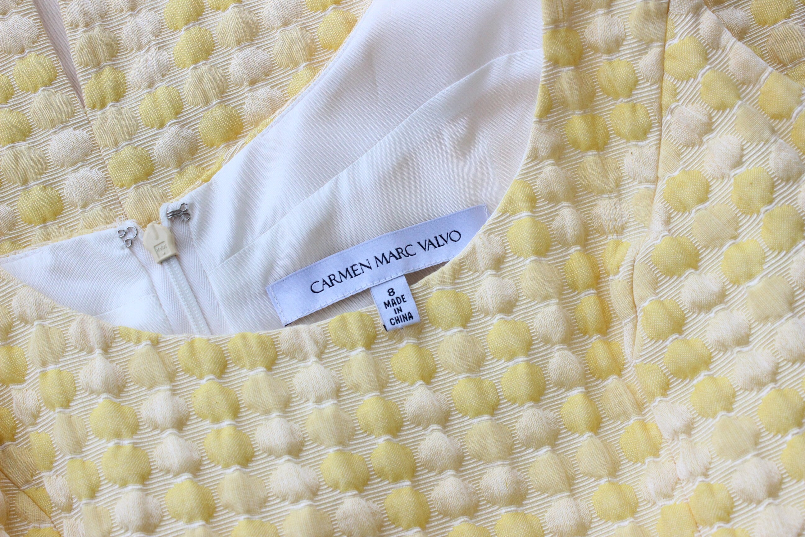 2000s Designer Textured Sunshine Cocktail Dress