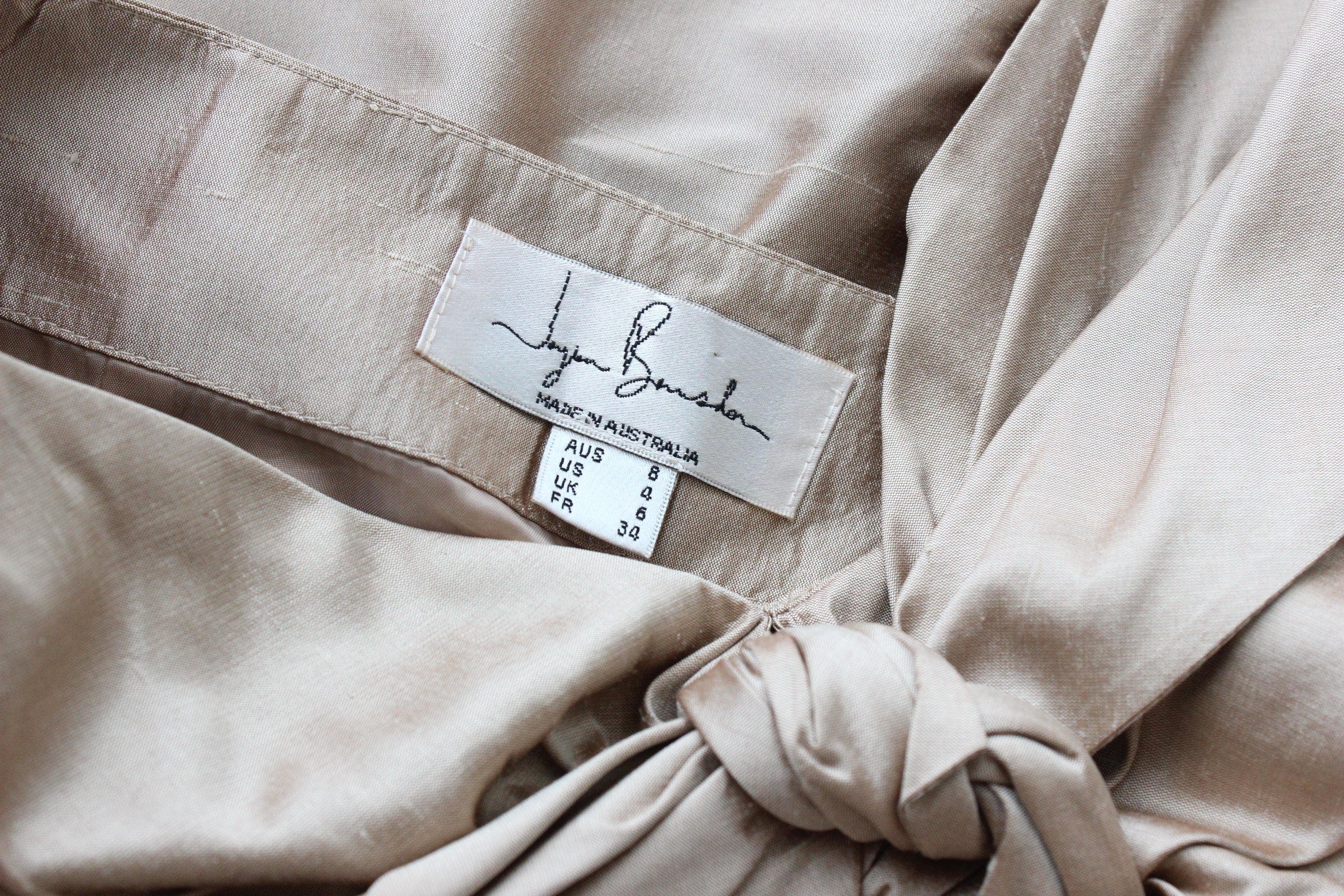 Y2K Jayson Brundson Pure Silk 3D Bow Fitted Mini