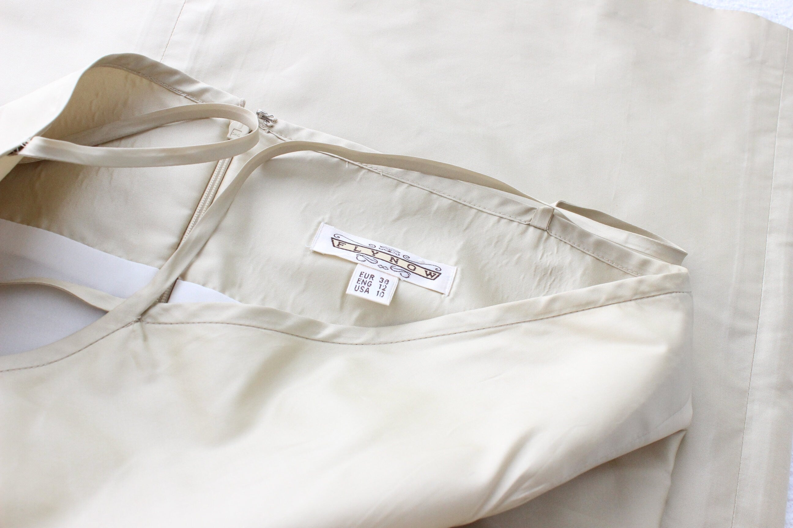 1990s Citrus Silk Taffeta Minimal Halter Gown