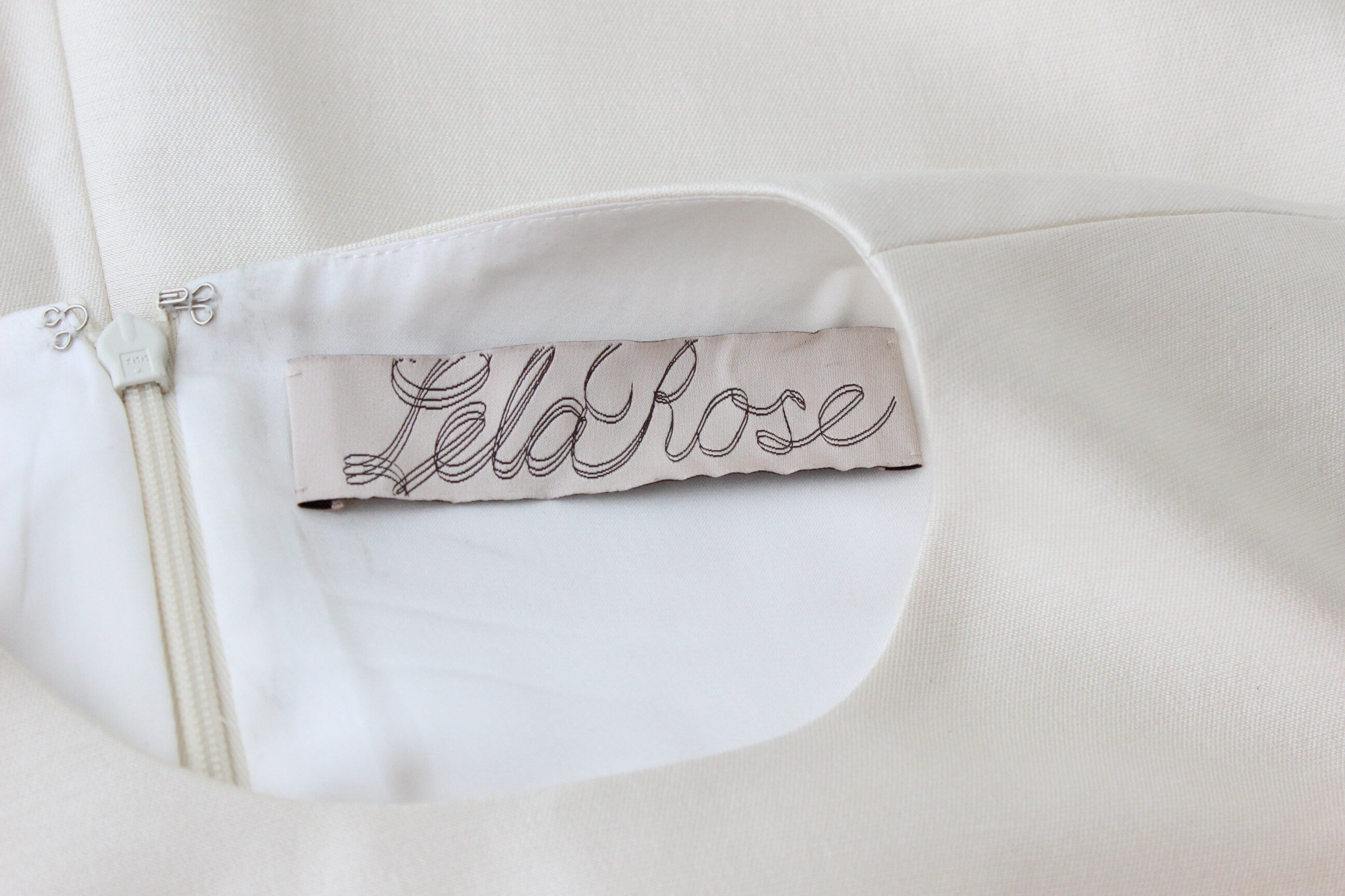 2000s Designer Pearlescent Wool & Silk Bridal Shift