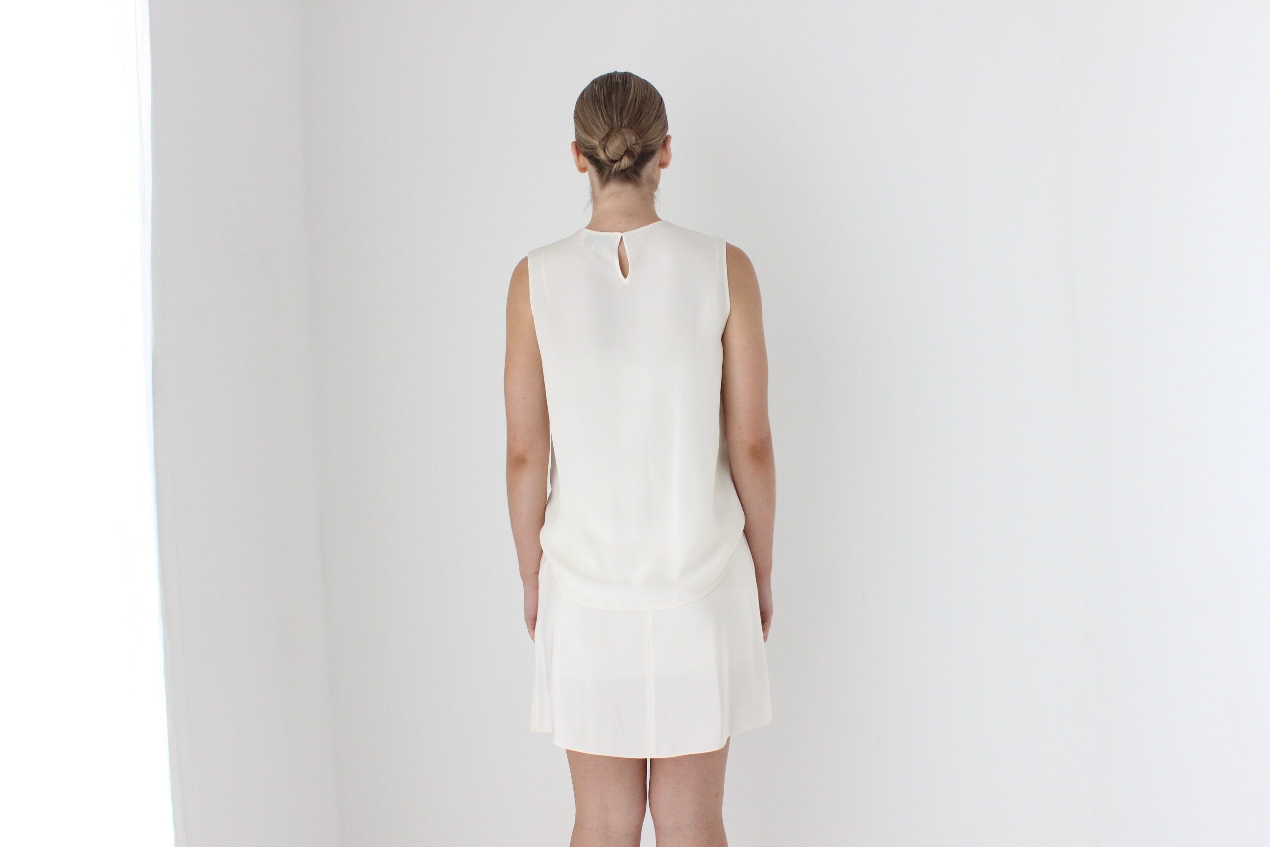 2000s 3.1 Phillip Lim Silk & Leather Layered Relaxed Mini