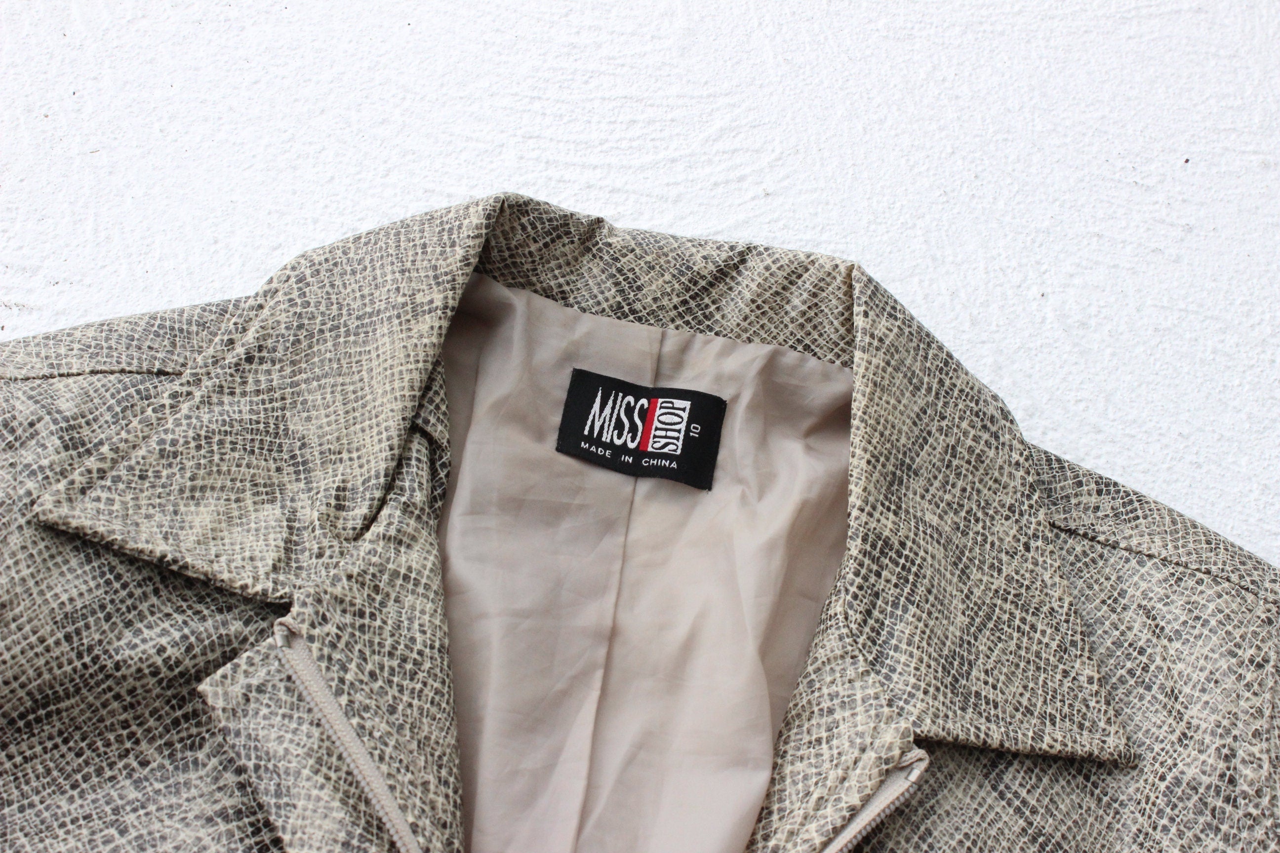 90s Spice Girls Era Vinyl Python PVC Bomber