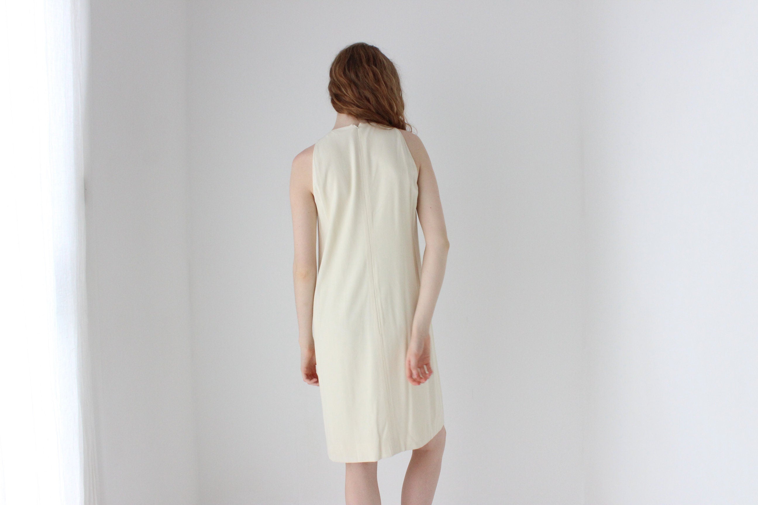 1990s VALENTINO Sleeveless Wool Dress w/ Silk Bow