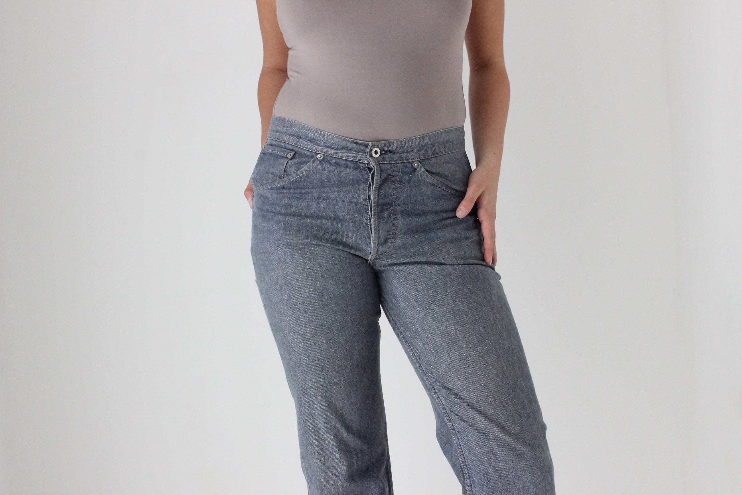 Y2K Unisex LEVIS Back Buckle Jeans