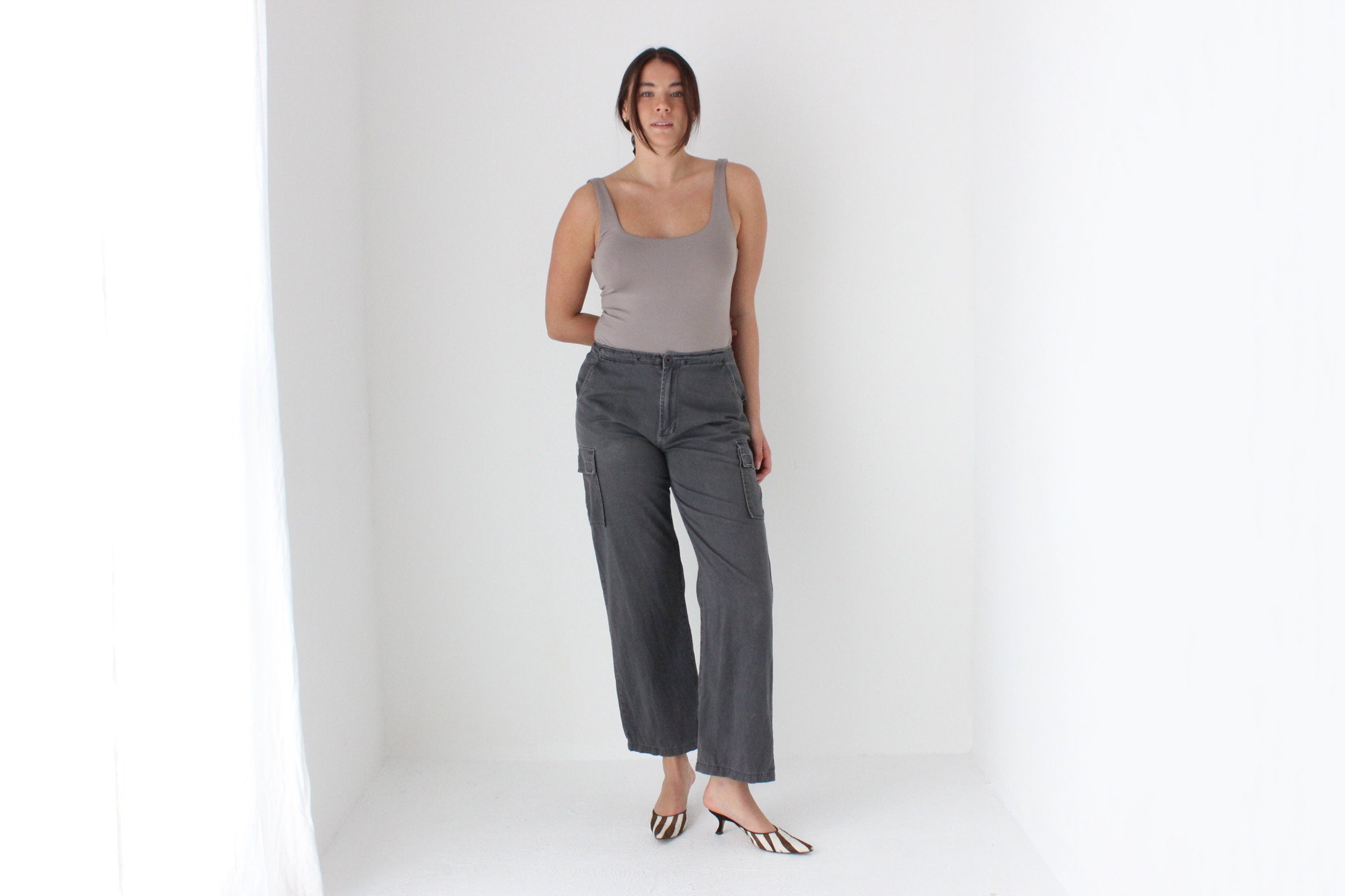 90s Faded Cotton Unisex Cargo Pants