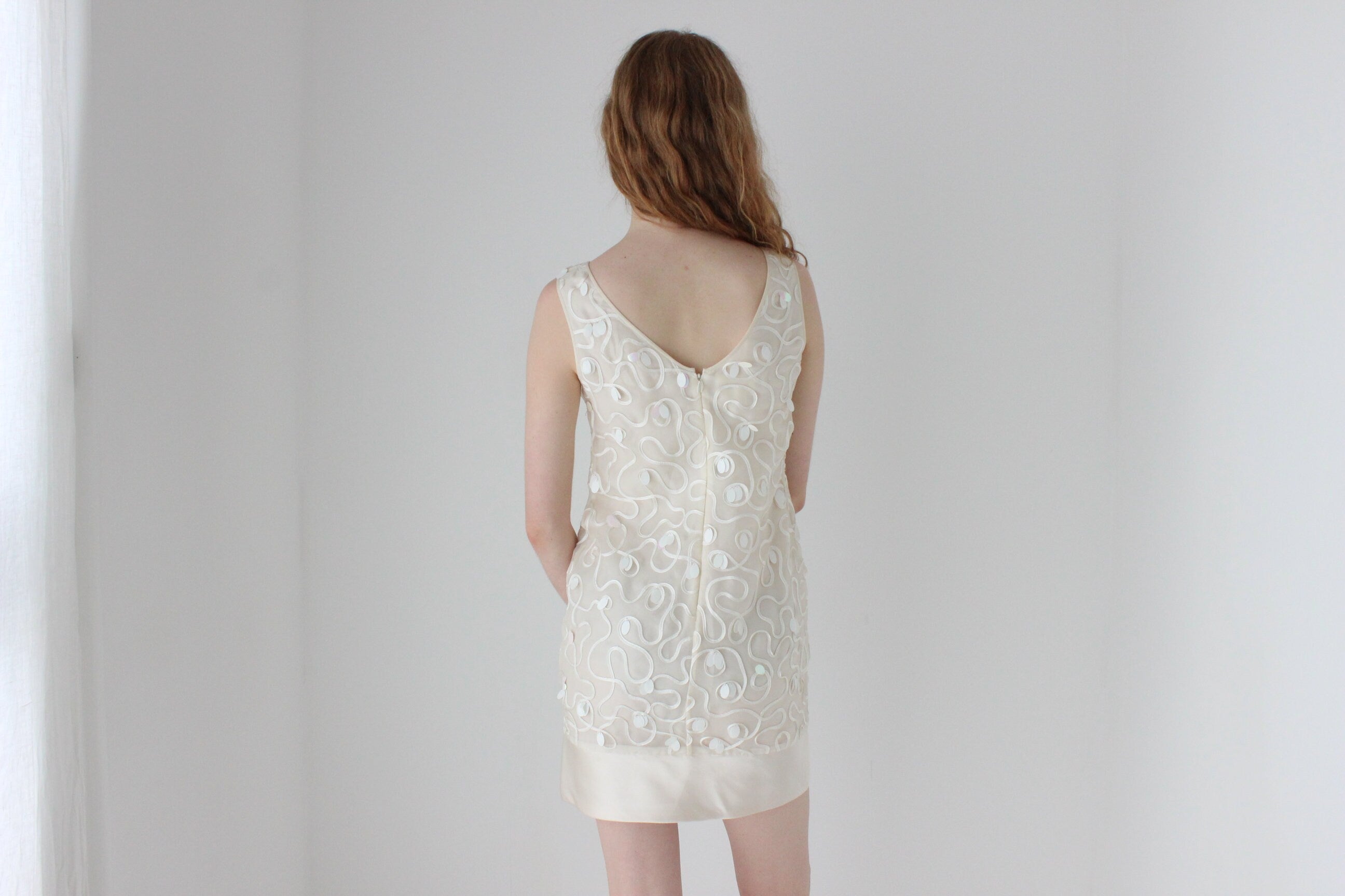 Y2K Marchesa Notte Silk & Sequin Cocktail Dress