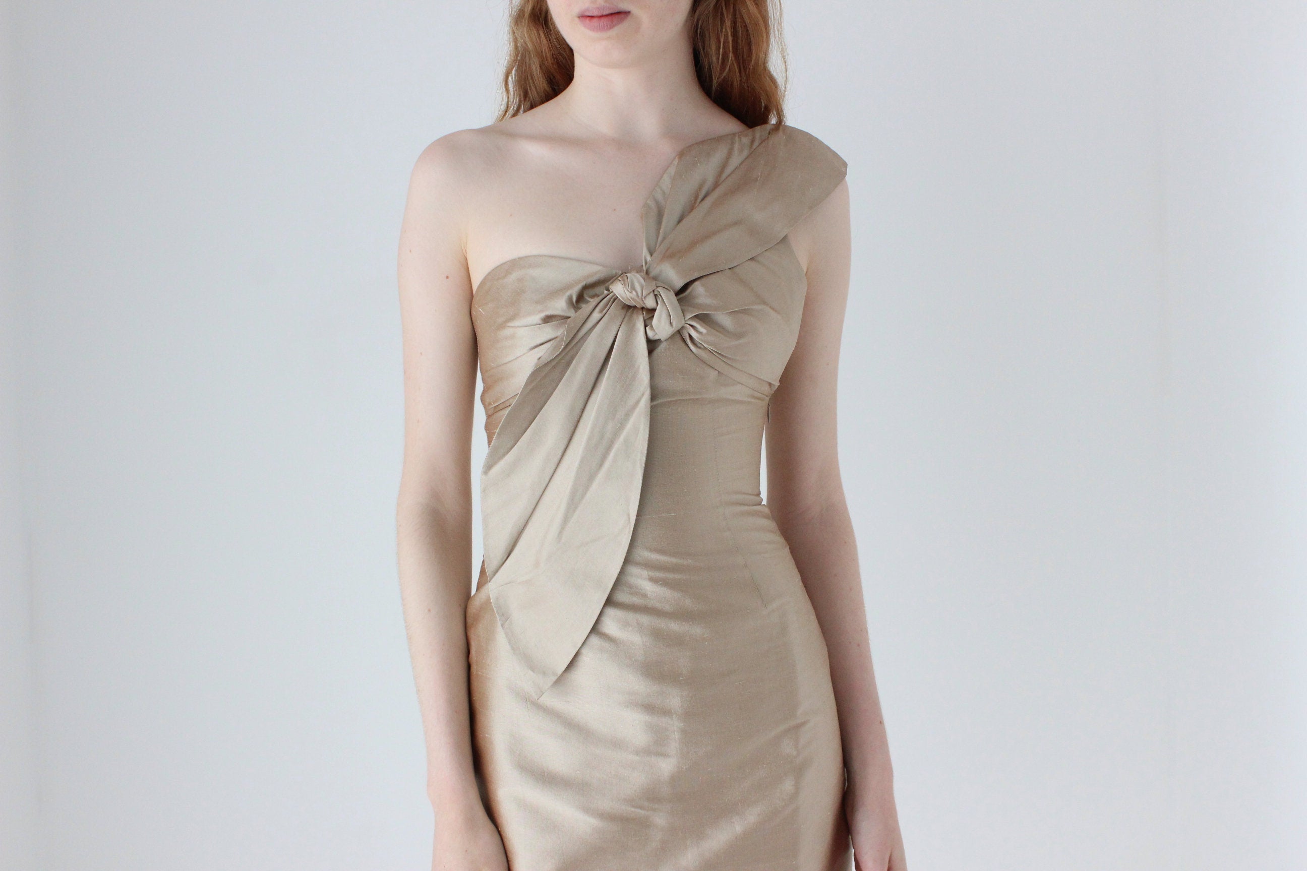 Y2K Jayson Brundson Pure Silk 3D Bow Fitted Mini