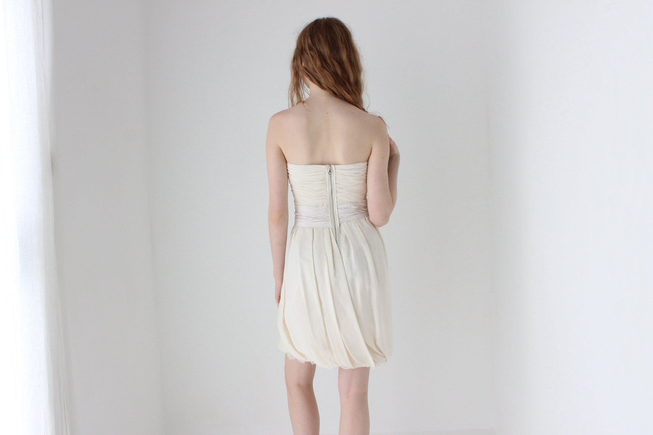 2006 Chloé by Phoebe Philo Silk Bustier Bubble Dress