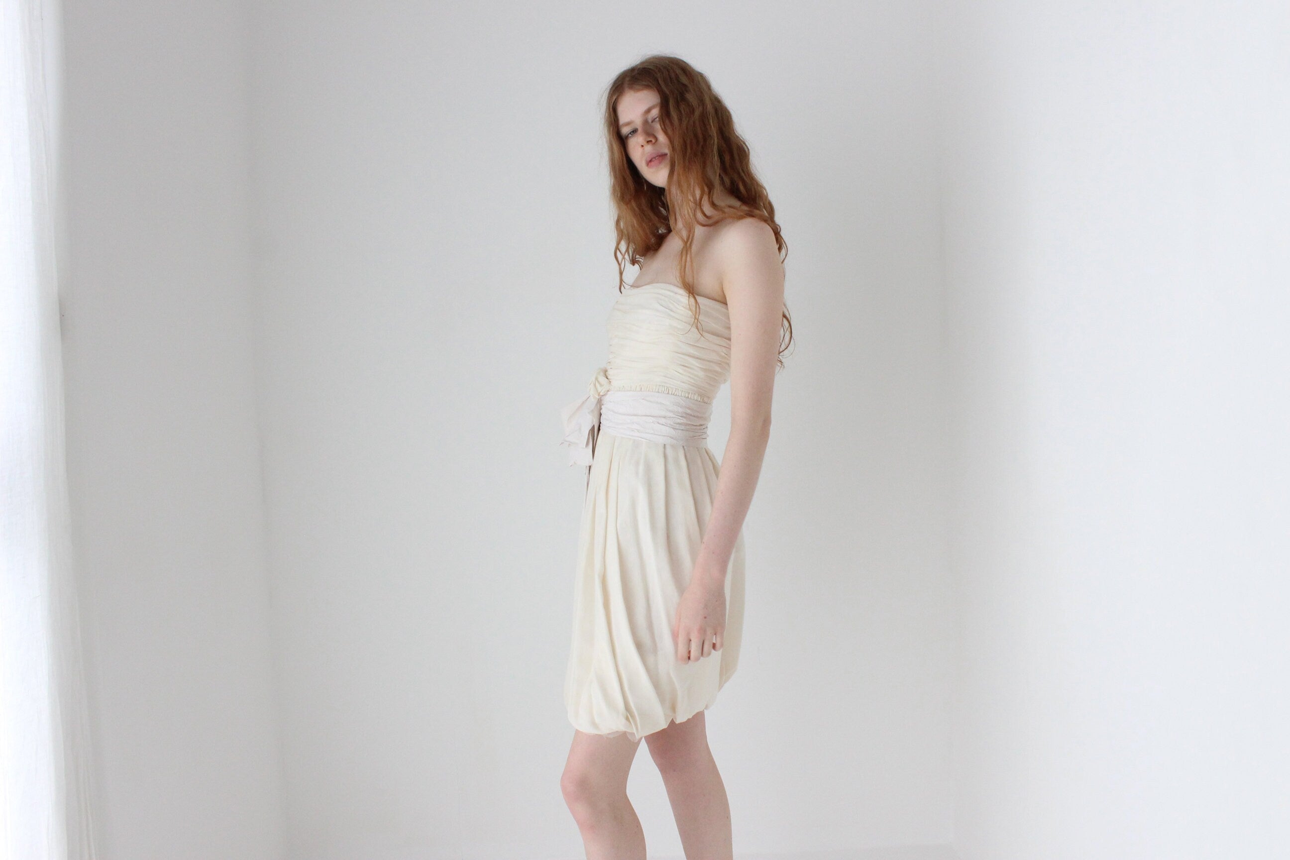 2006 Chloé by Phoebe Philo Silk Bustier Bubble Dress