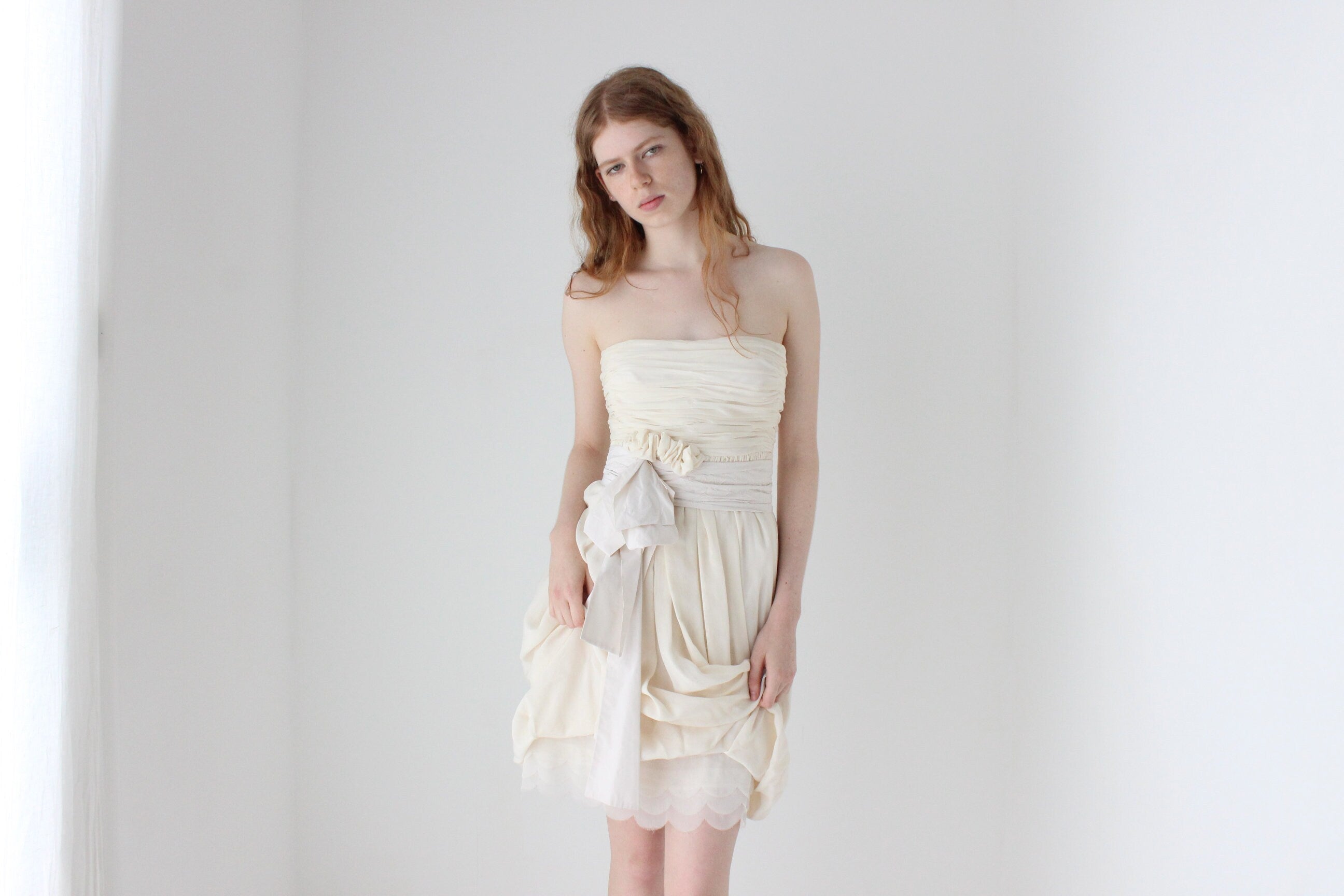 2006 Chloé by Phoebe Philo Silk Bustier Bubble Dress