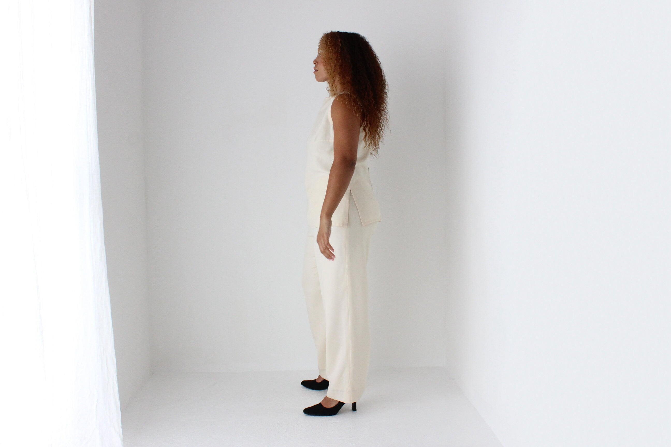 80s VALENTINO Sleeveless Bridal Top