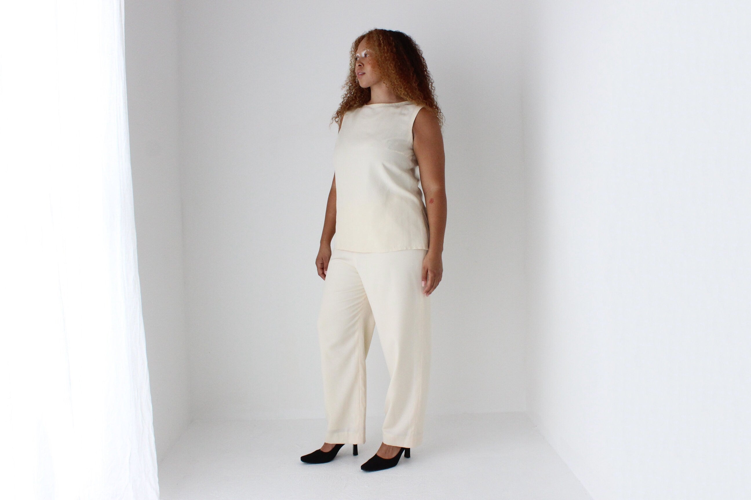 80s VALENTINO Sleeveless Bridal Top