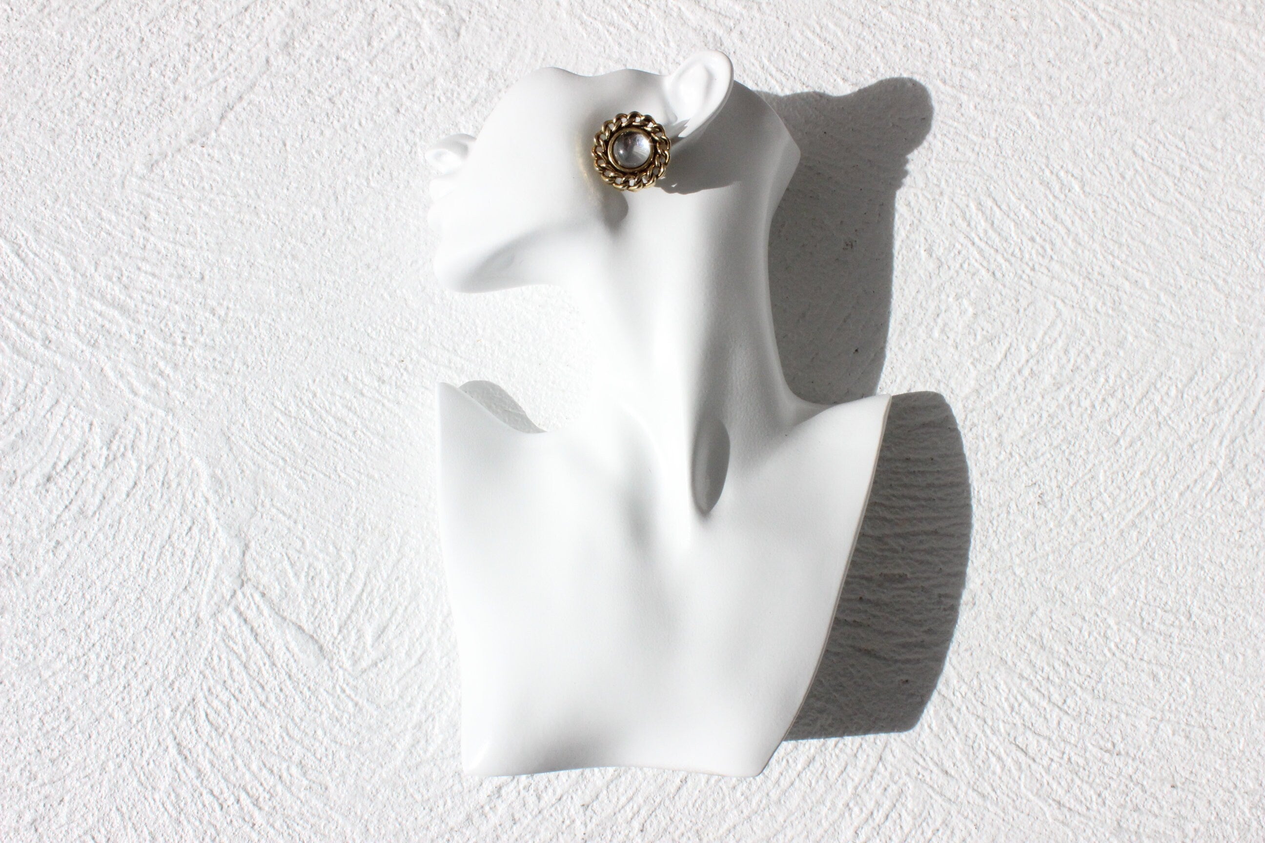 80s Baroque Gold & Translucent Gem Clip Ons