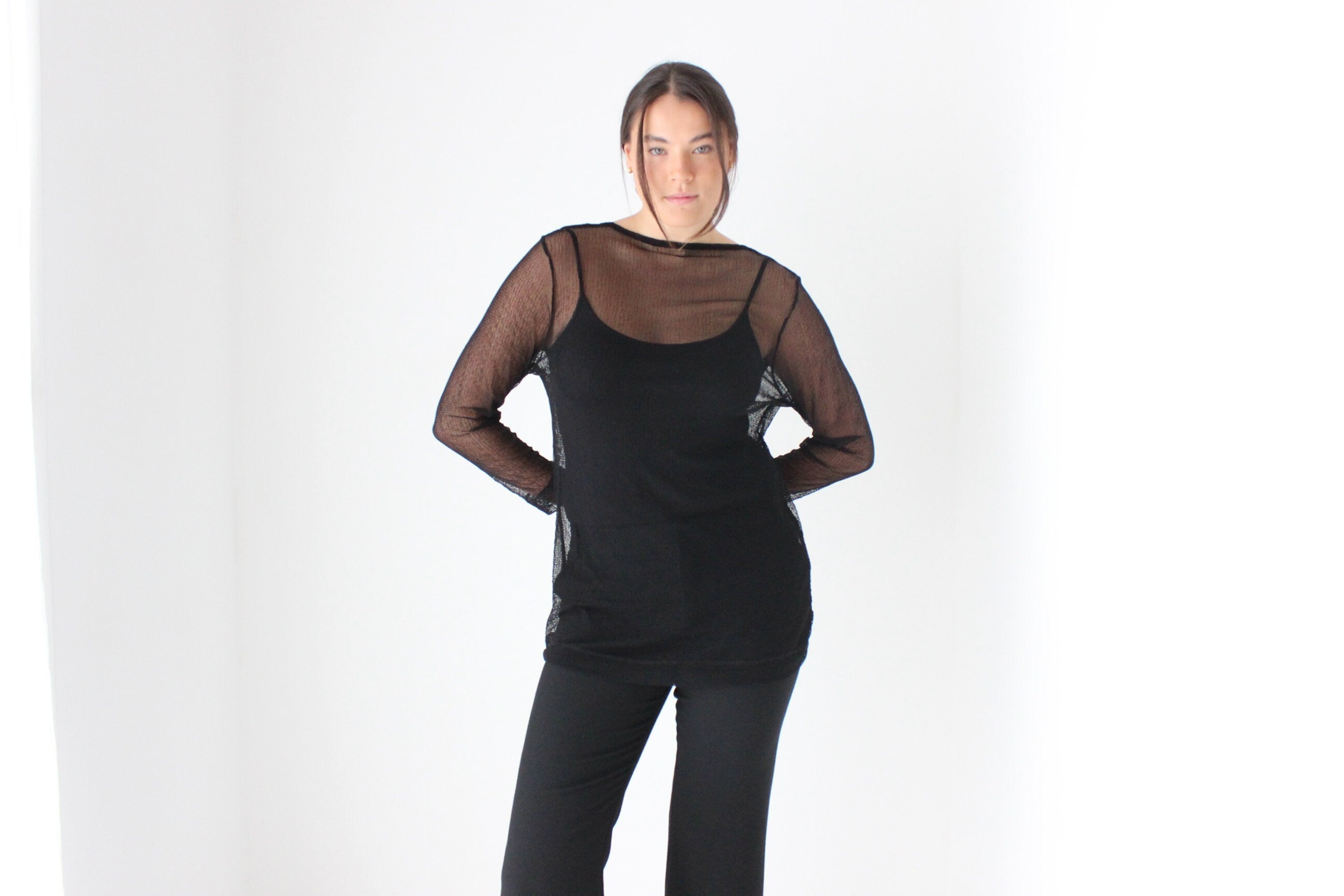 90s Fishnet Mesh Top