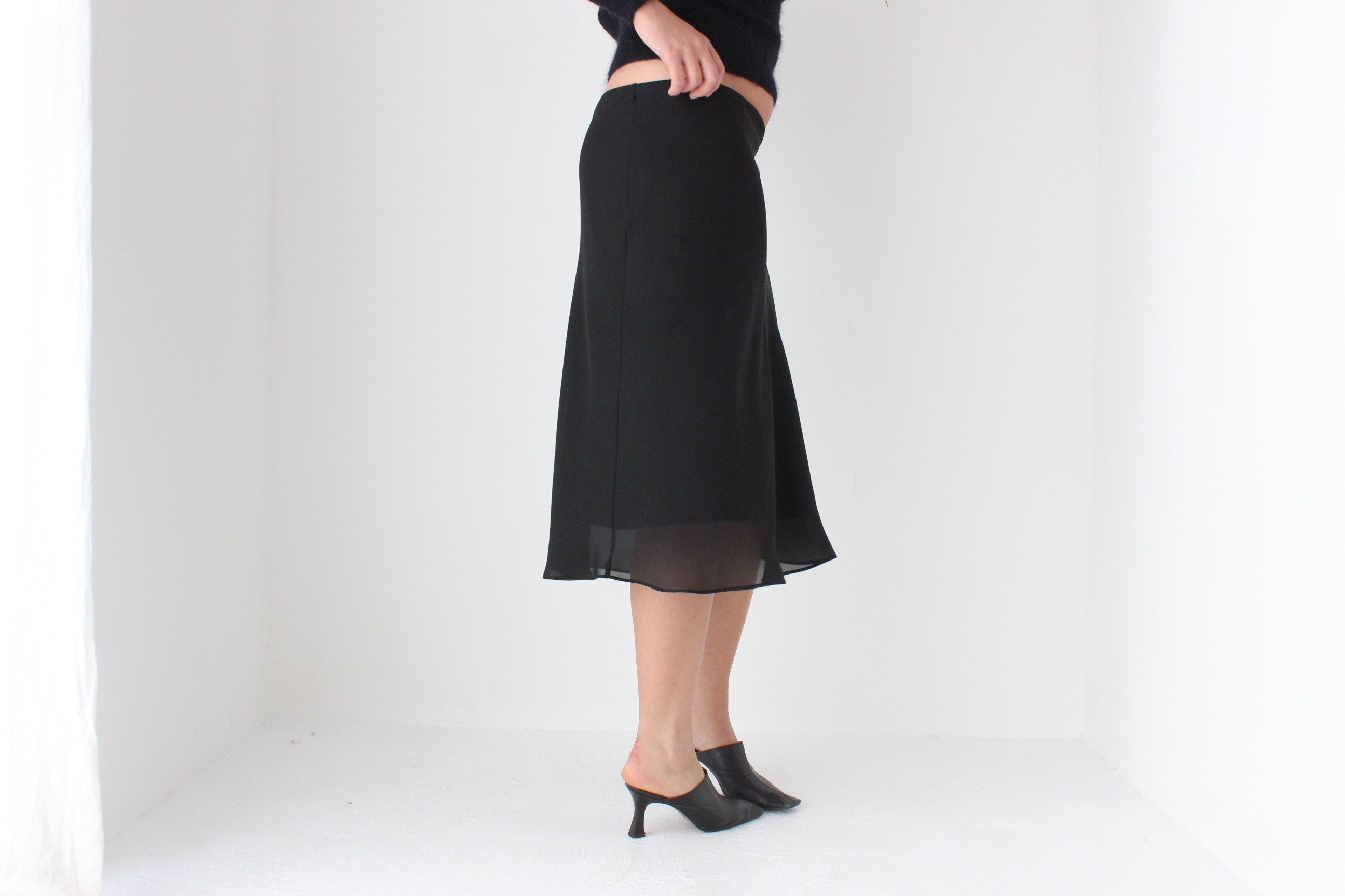 90s Layered Mesh Effortless Slip On Skirt