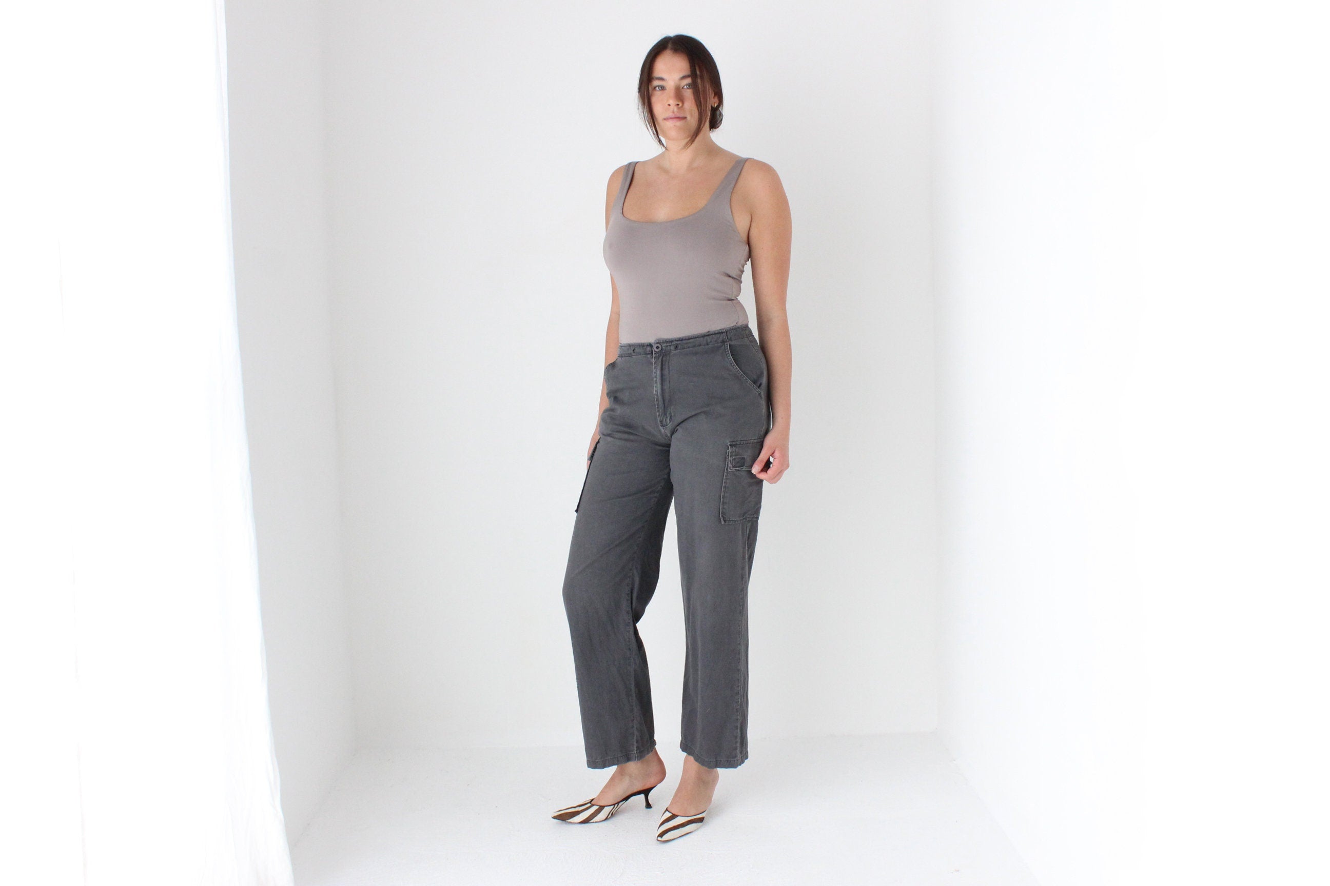 90s Faded Cotton Unisex Cargo Pants