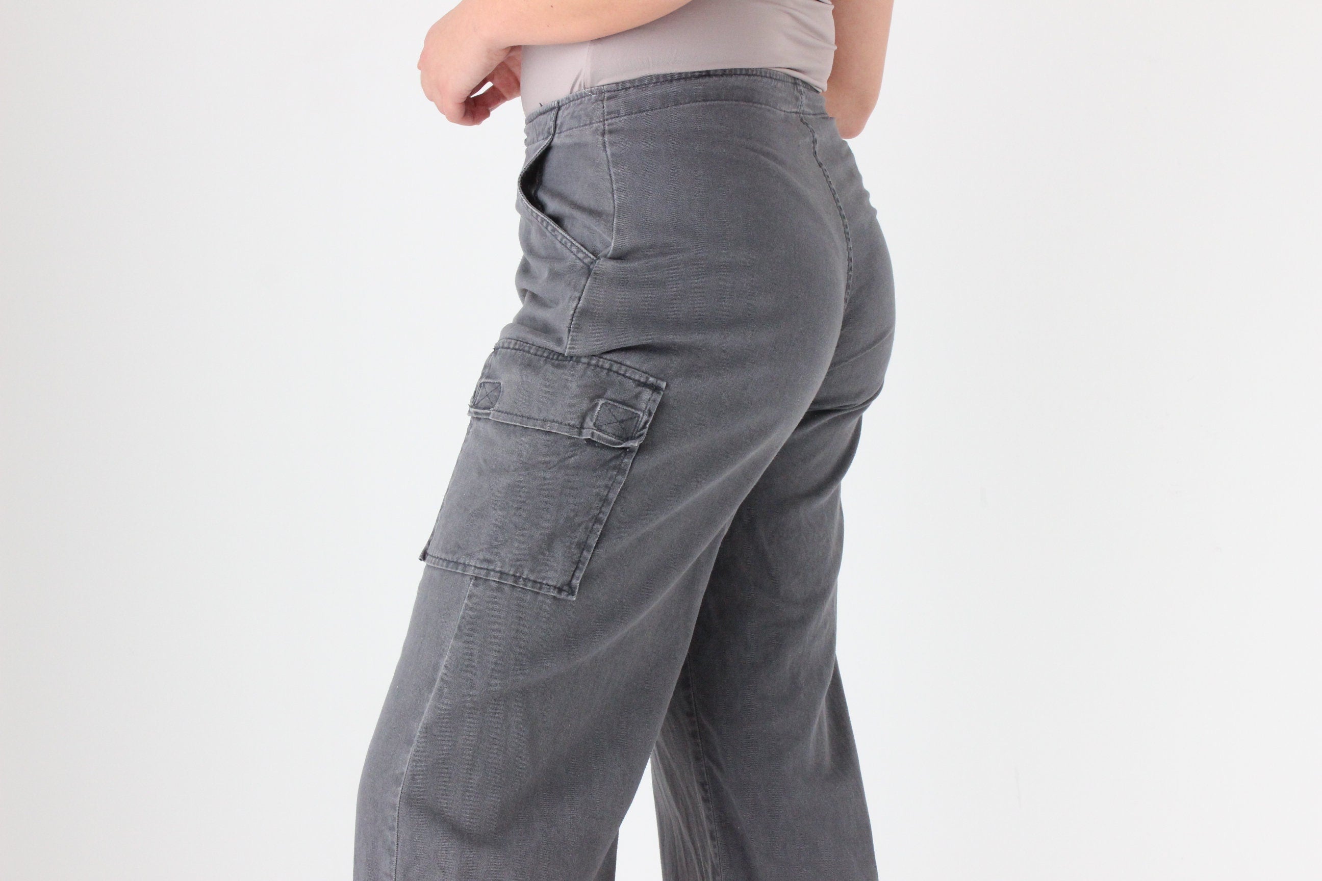 90s Faded Cotton Unisex Cargo Pants