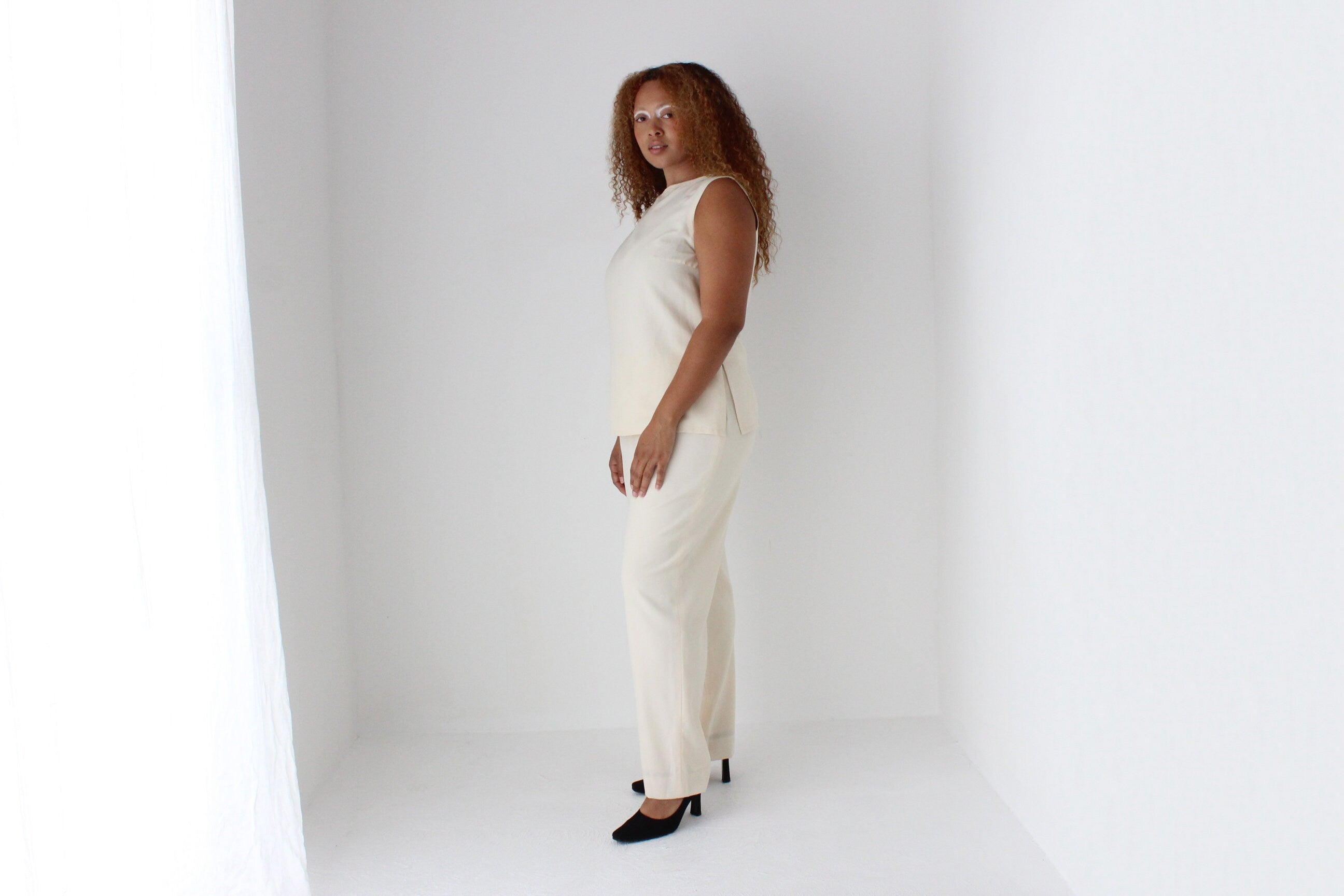 80s VALENTINO Sleeveless Bridal Top