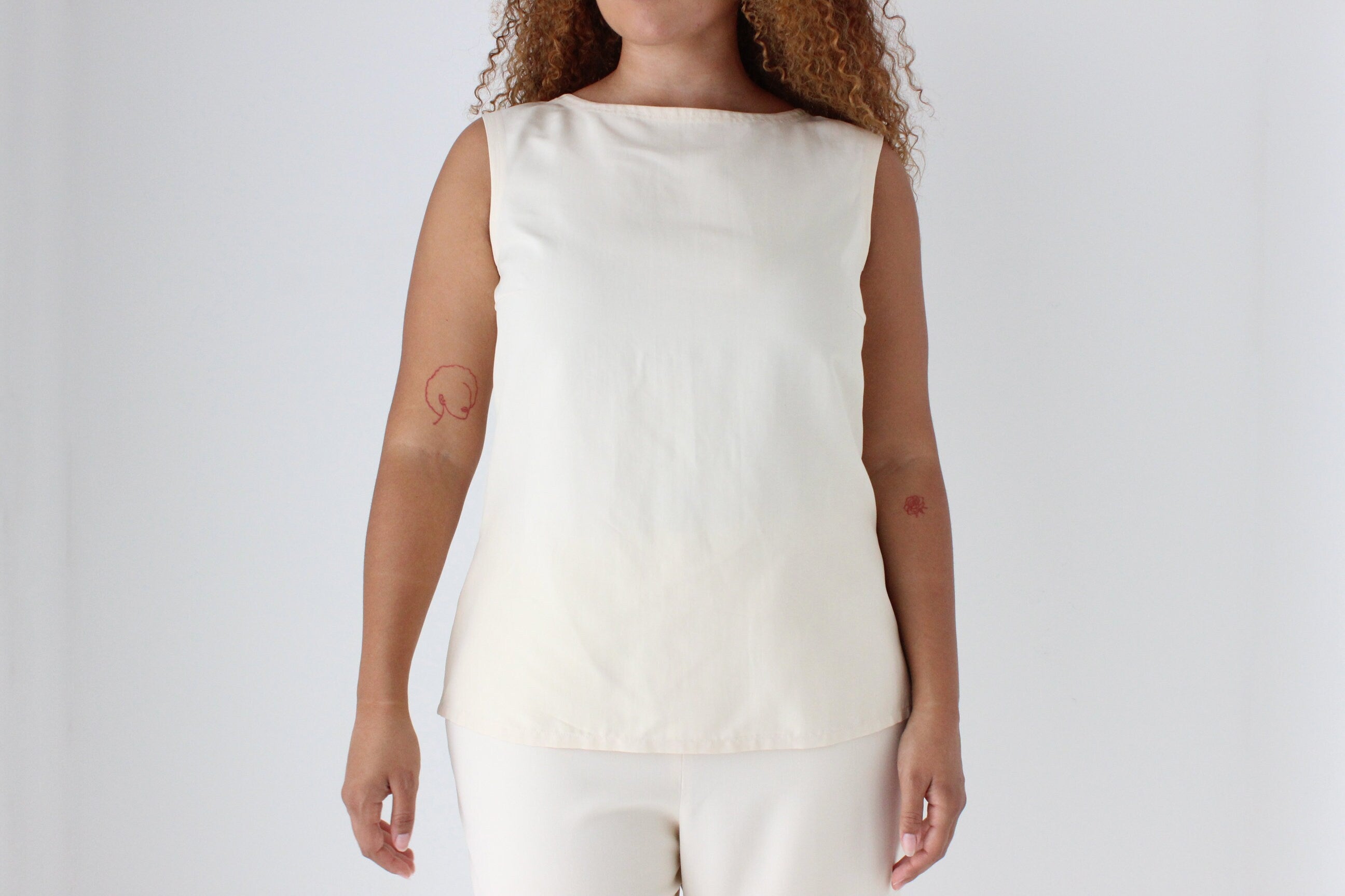 80s VALENTINO Sleeveless Bridal Top