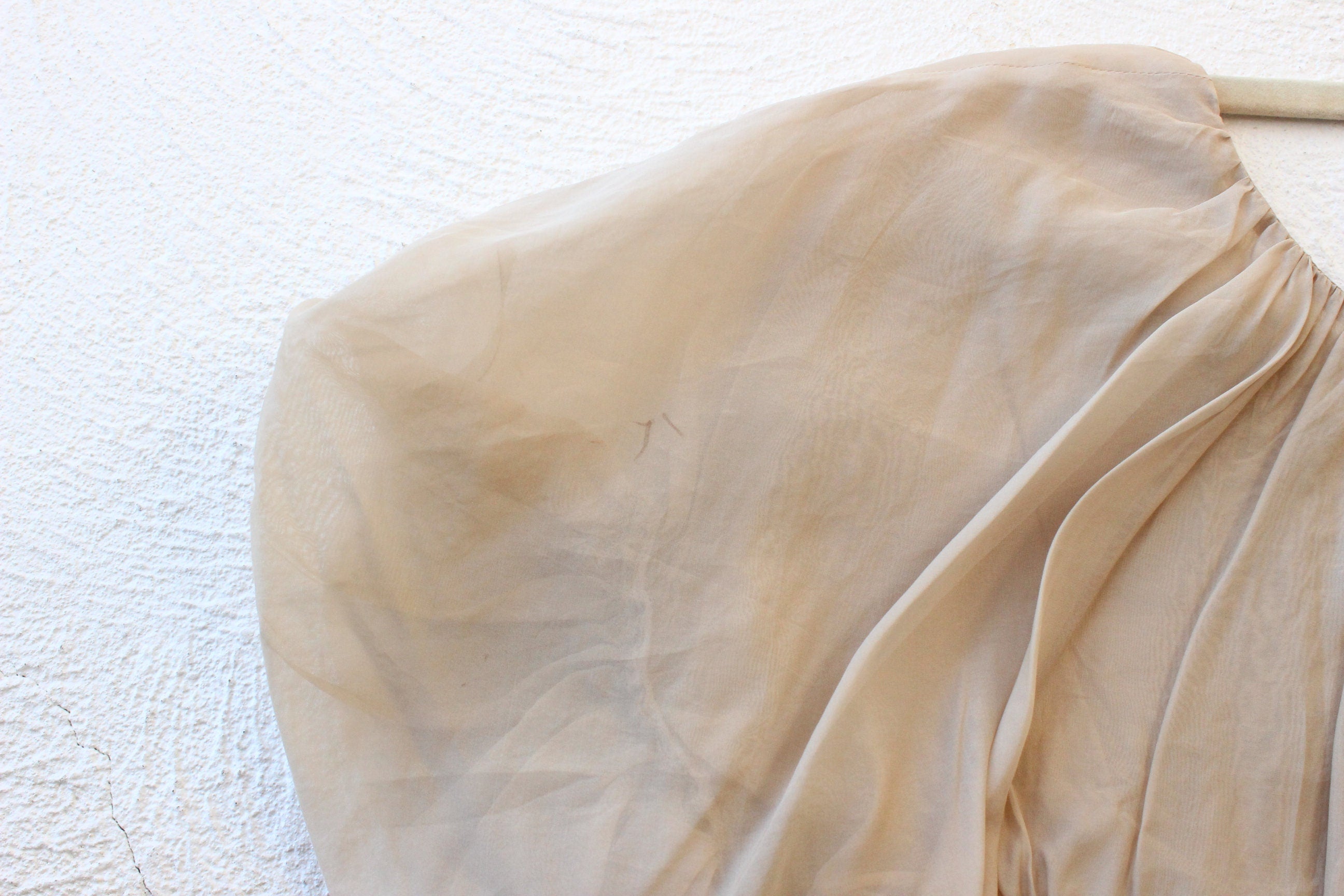 2000s Stella McCartney Pure Silk Organza Puff Mini Dress