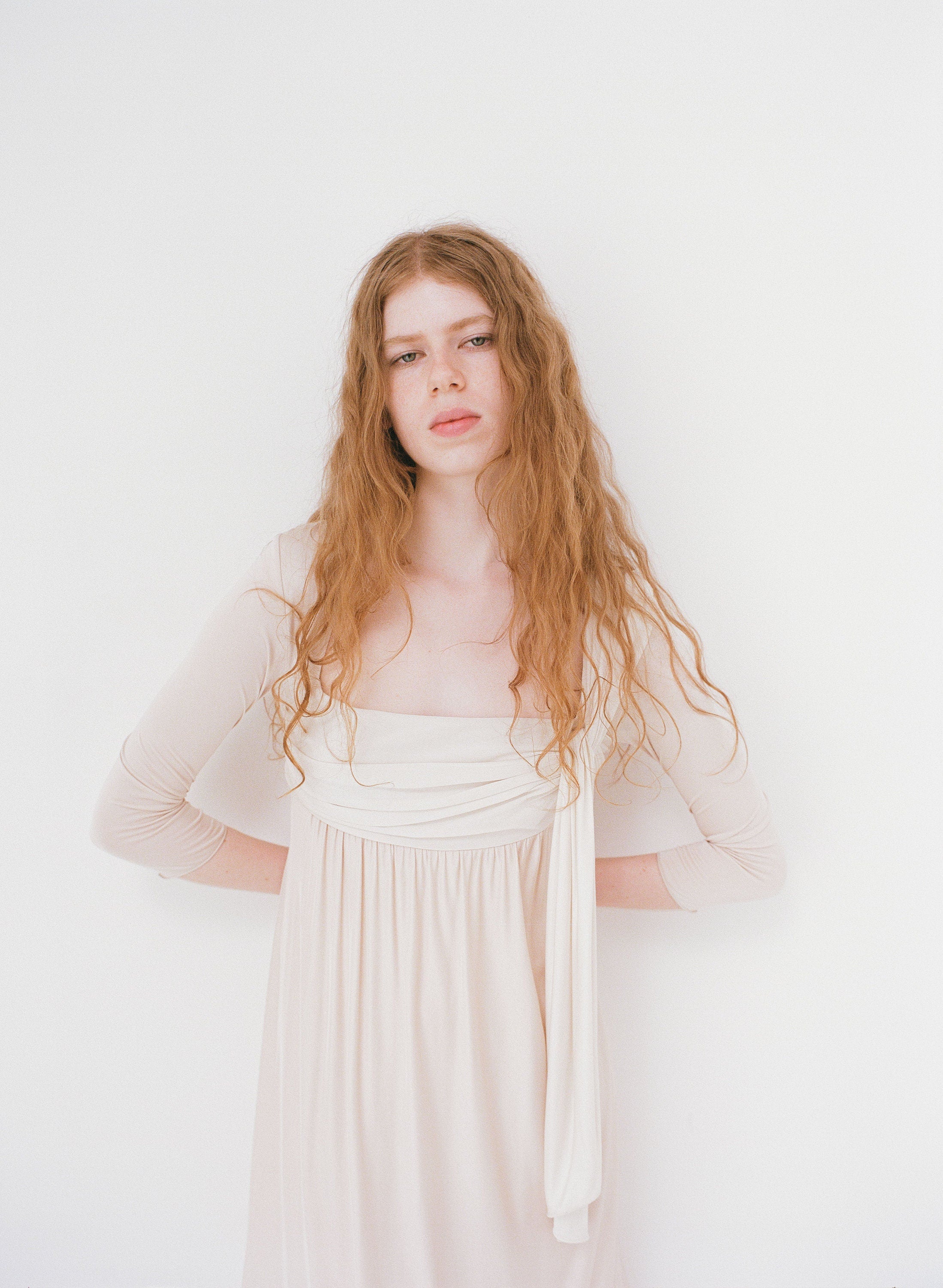 1990s SPORTMAX ITALY Draped Silk Jersey Dress