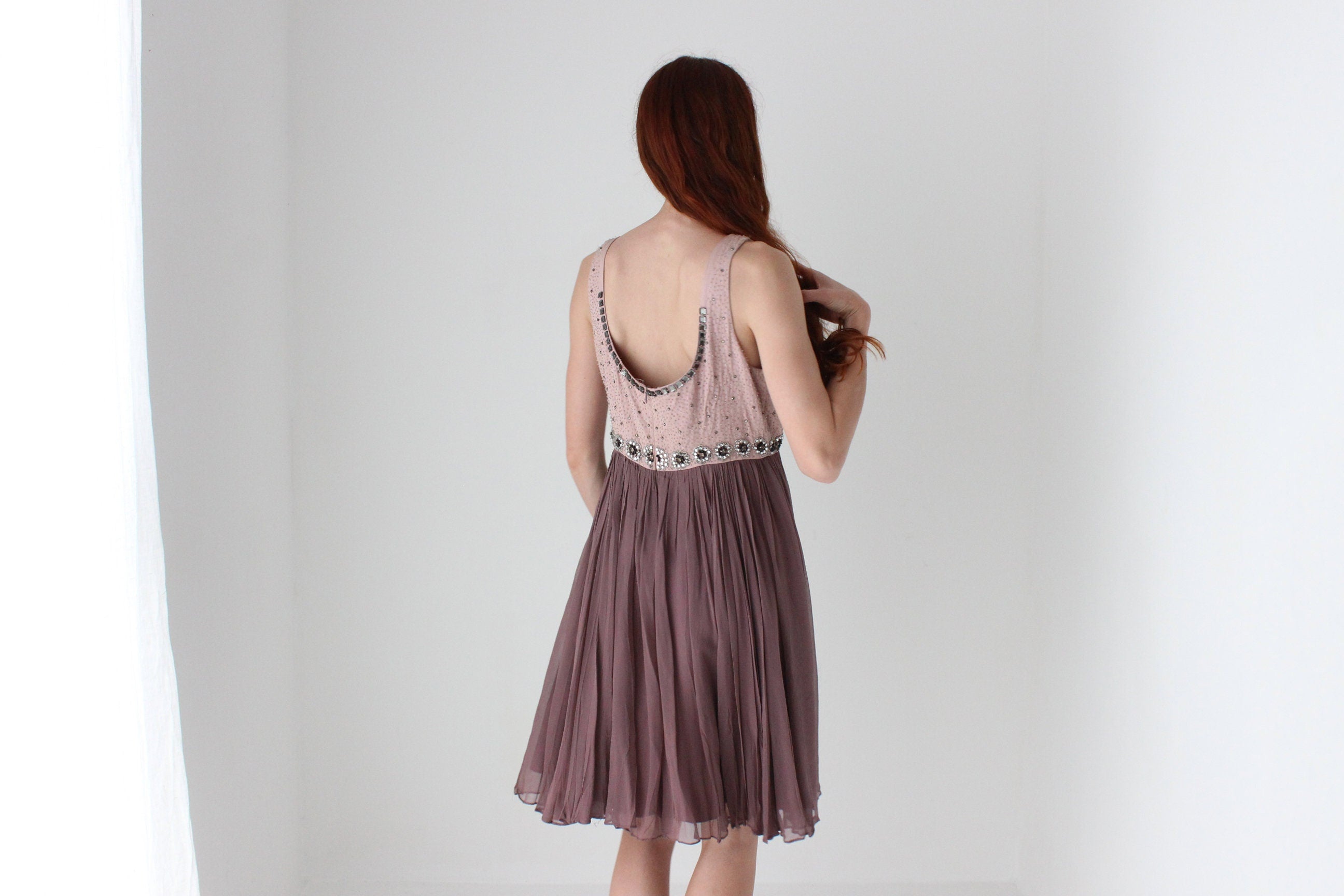 2000s Alannah Hill Silk Beaded Babydoll Dress