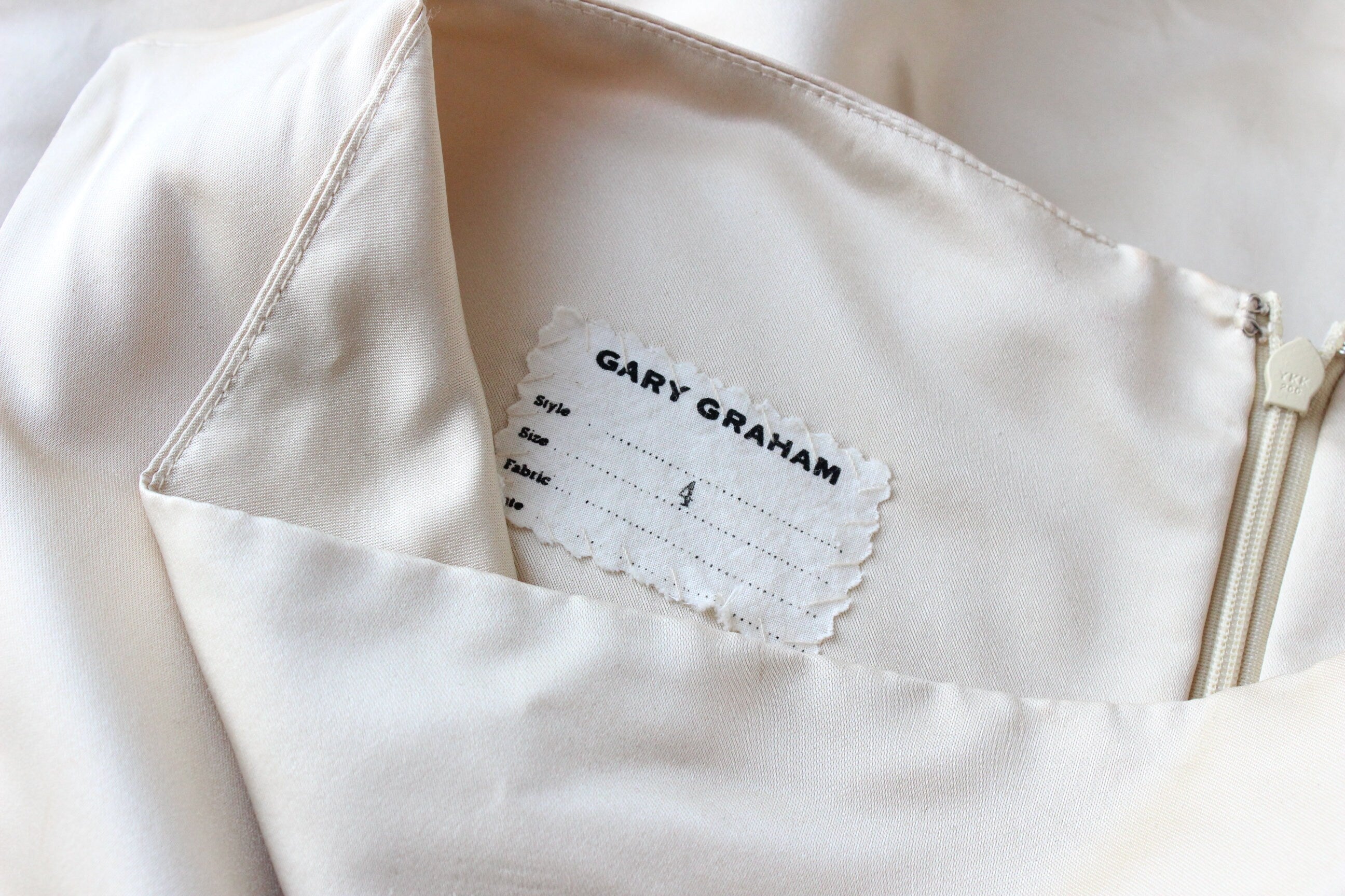 2000s Gary Graham Bespoke Silk Sculptural Mini Dress