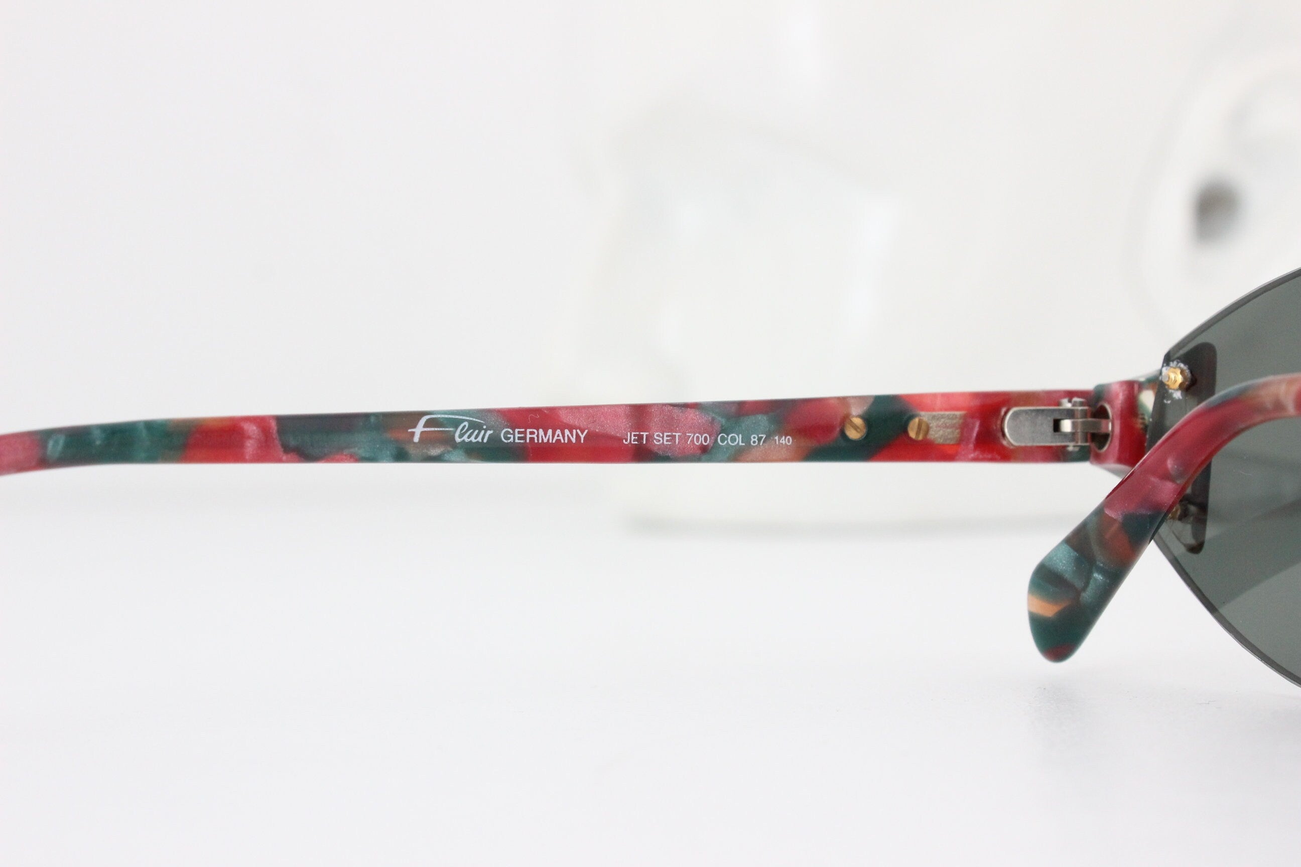 80s "Flair" Germany Mottled Resin Art Sunglasses