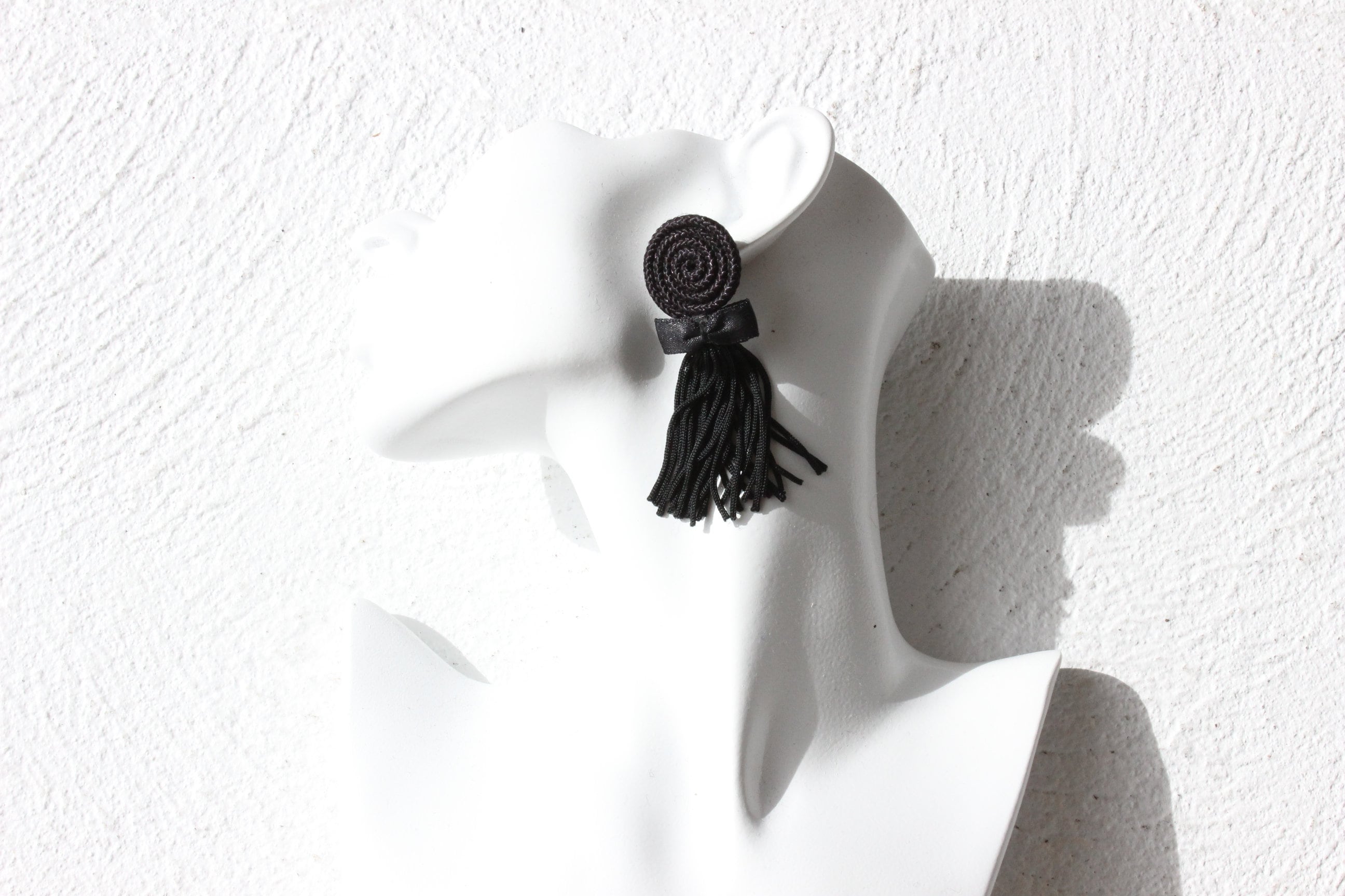 1980s Art Deco Tassel Clip On Earrings