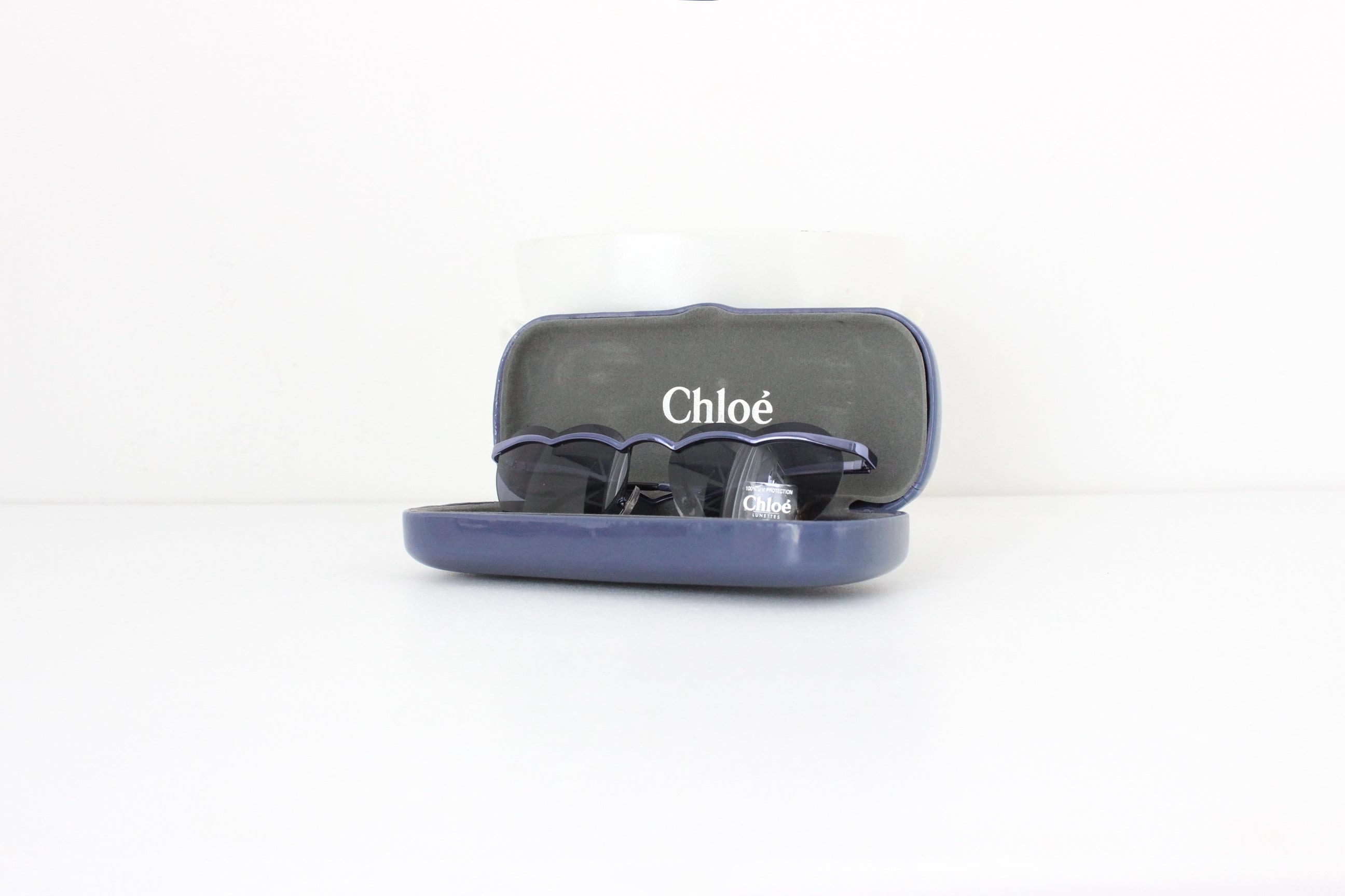 Rare 90s Vintage CHLOE Heart Shaped Frameless Sunglasses
