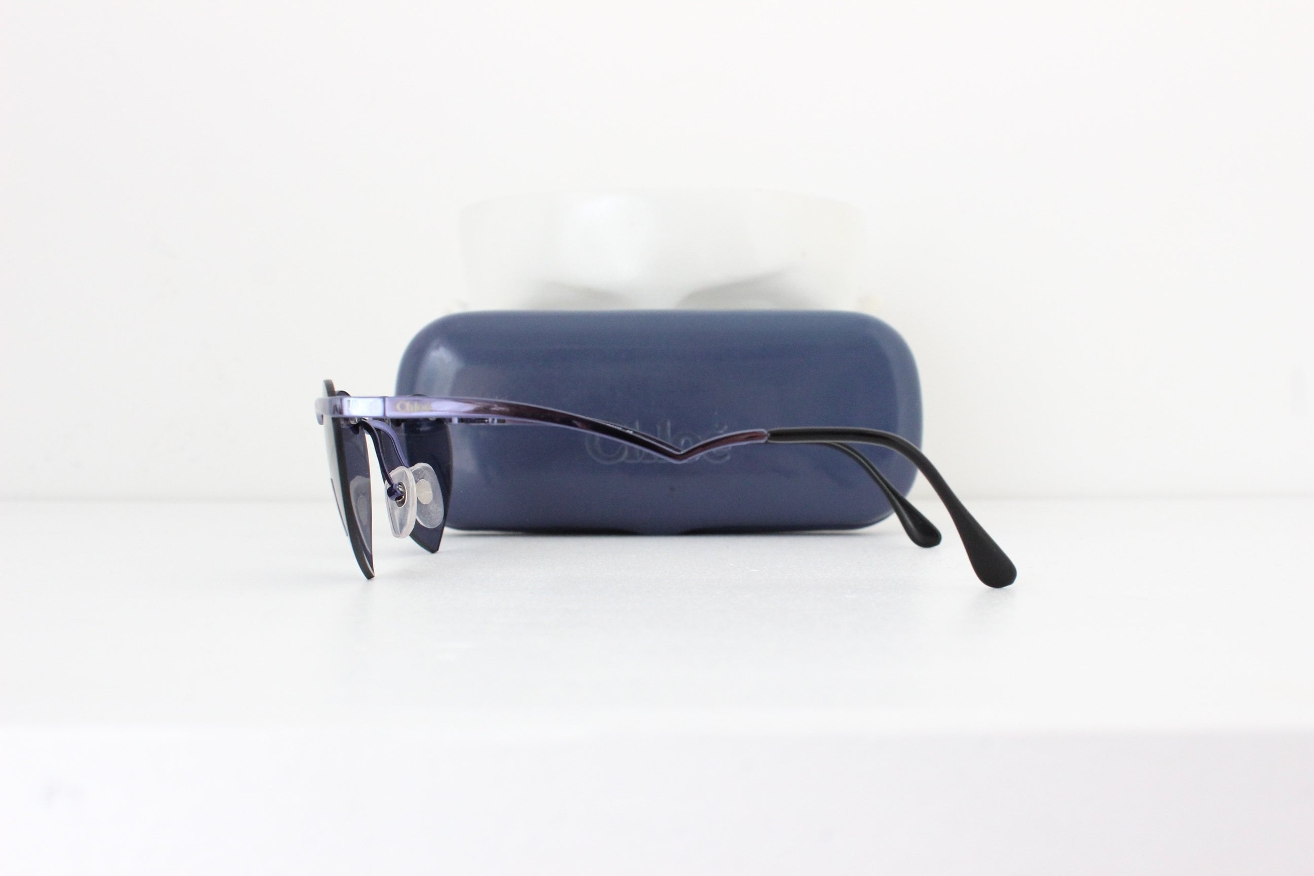 Rare 90s Vintage CHLOE Heart Shaped Frameless Sunglasses