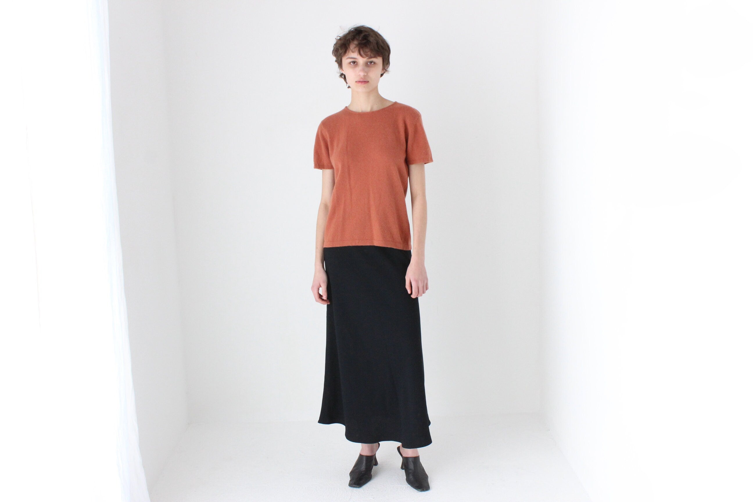 80s Designer Angora Wool Sweater Tee