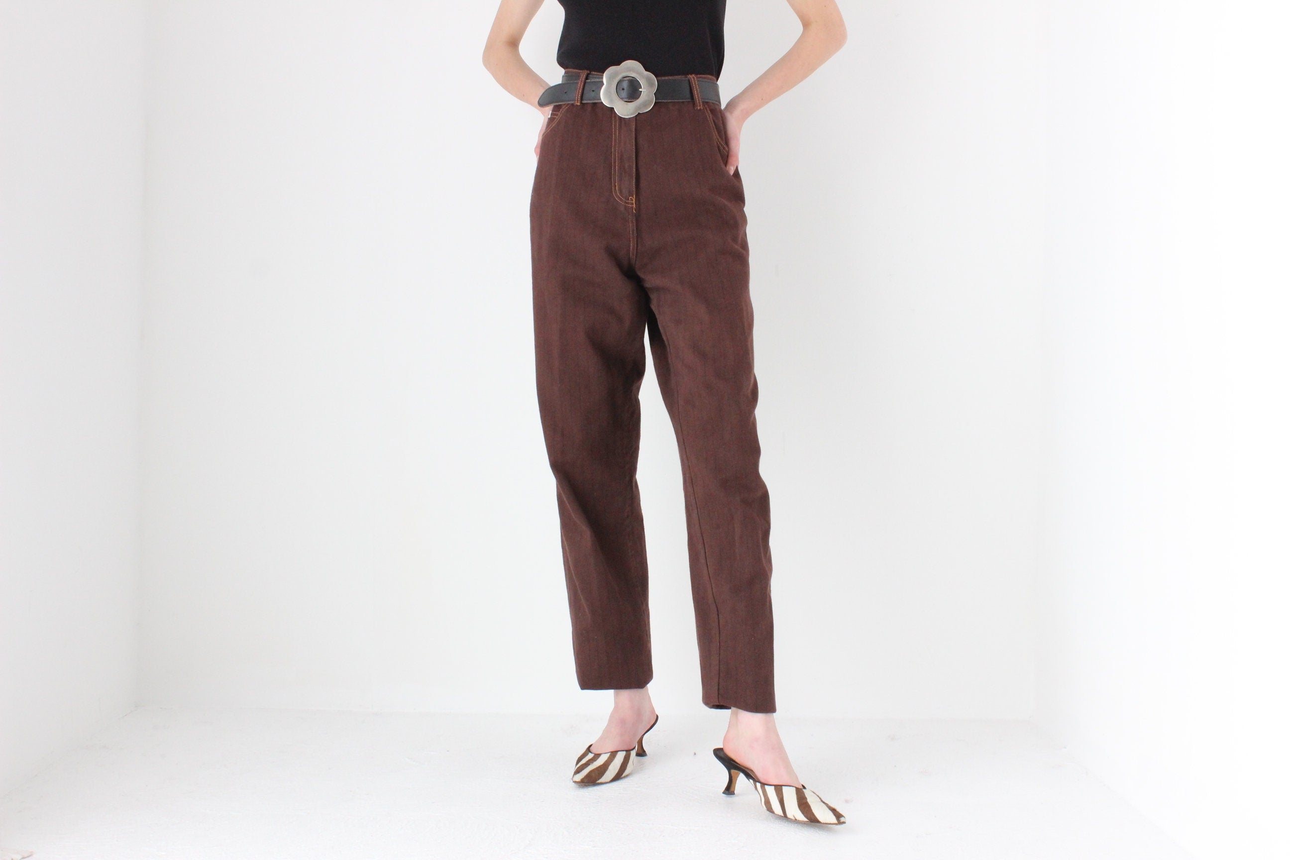 90s Chocolate Soft, Relaxed Denim Mom Jeans
