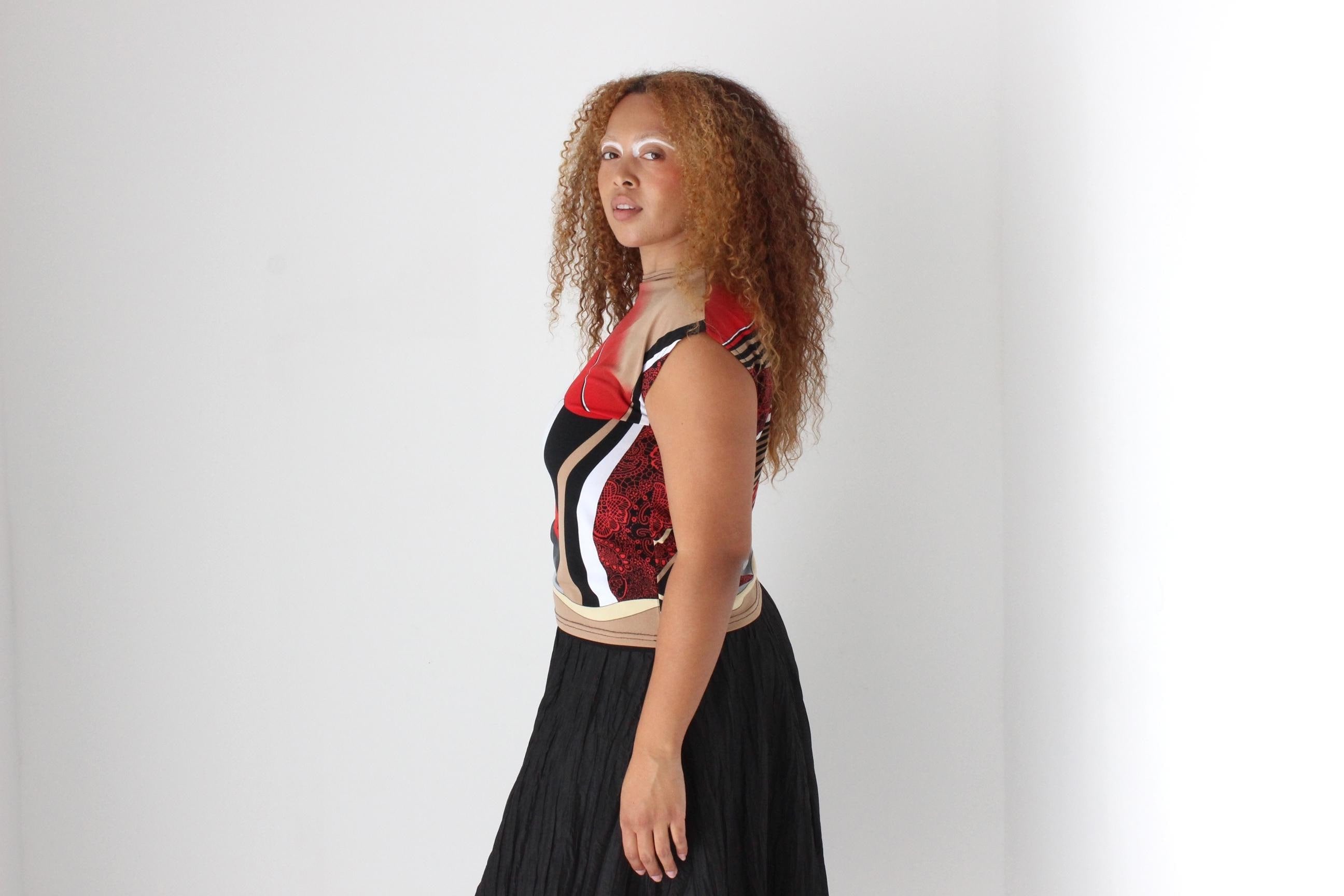 Y2K Face / Wearable Pop Art Top