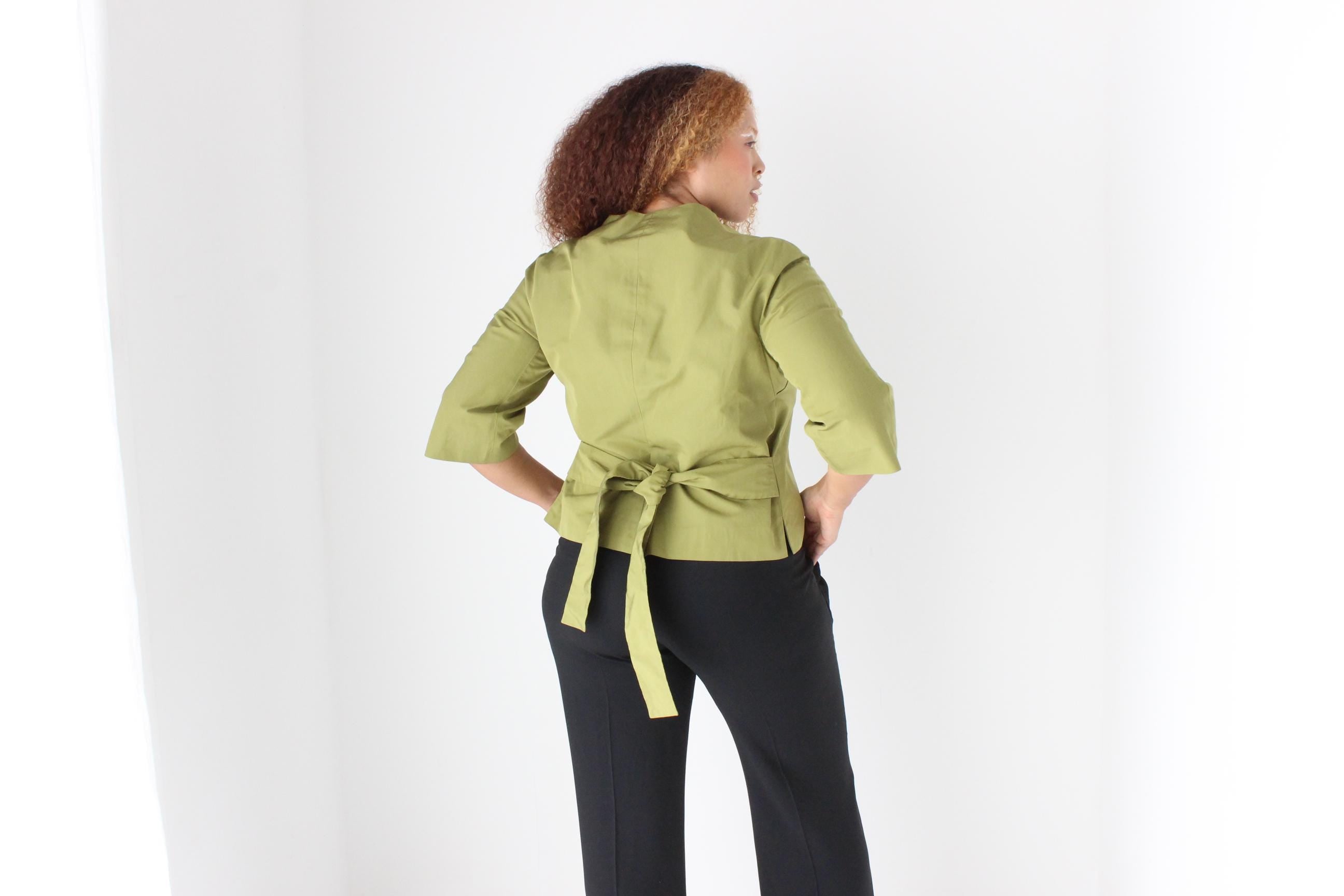 2000s Moschino Silk Taffeta Opera Top