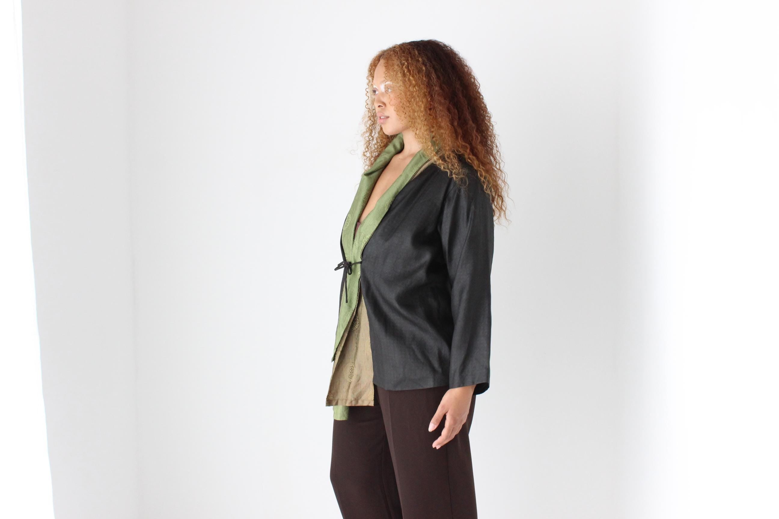 90s Layered Kimono Robe Top