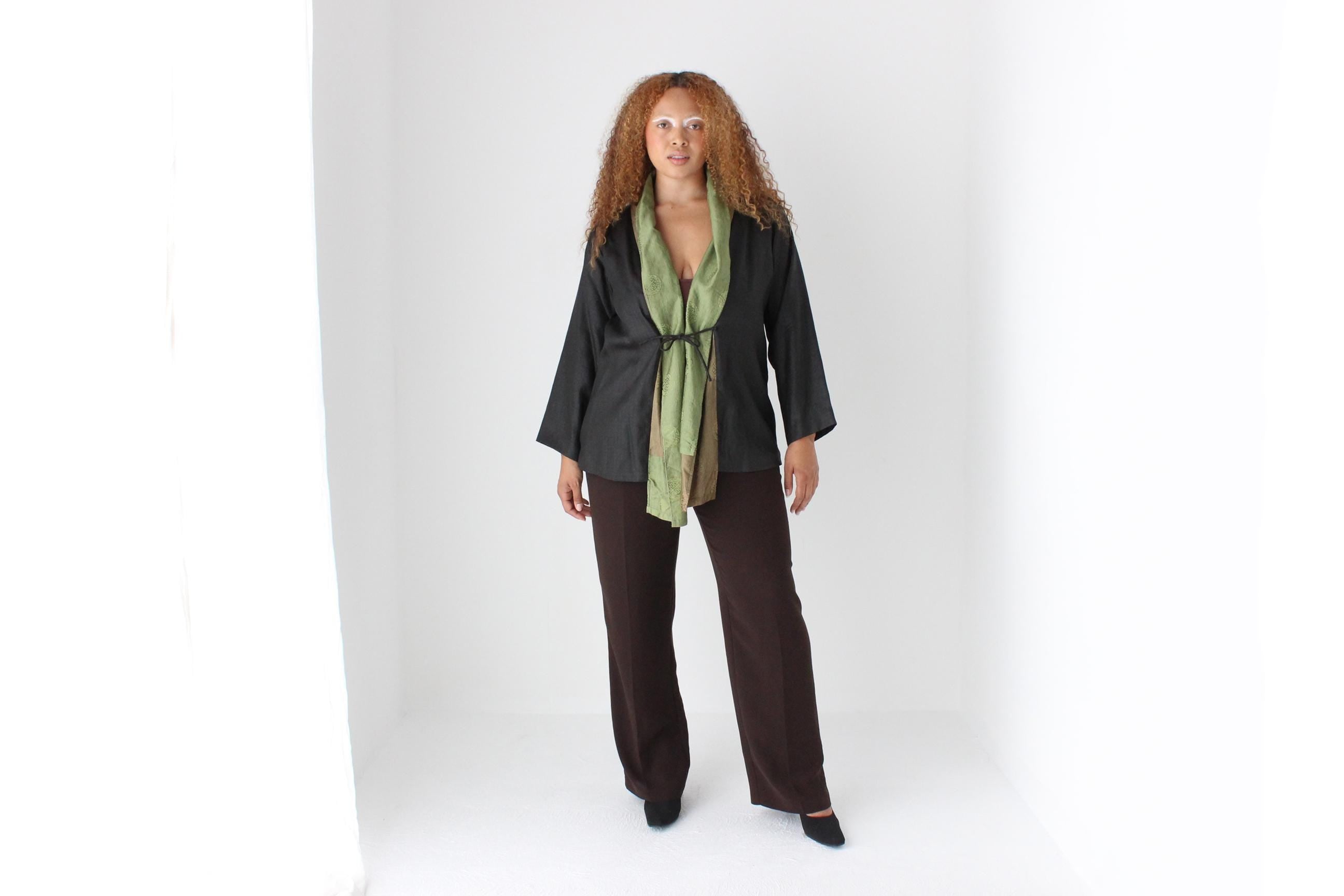 90s Layered Kimono Robe Top