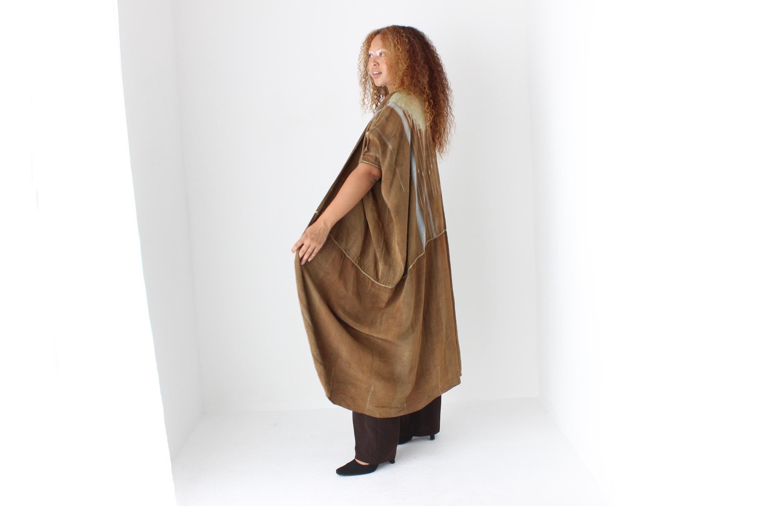 Antique Early 1900s Hand & Loom Woven Syrian Abayah Textile Cloak